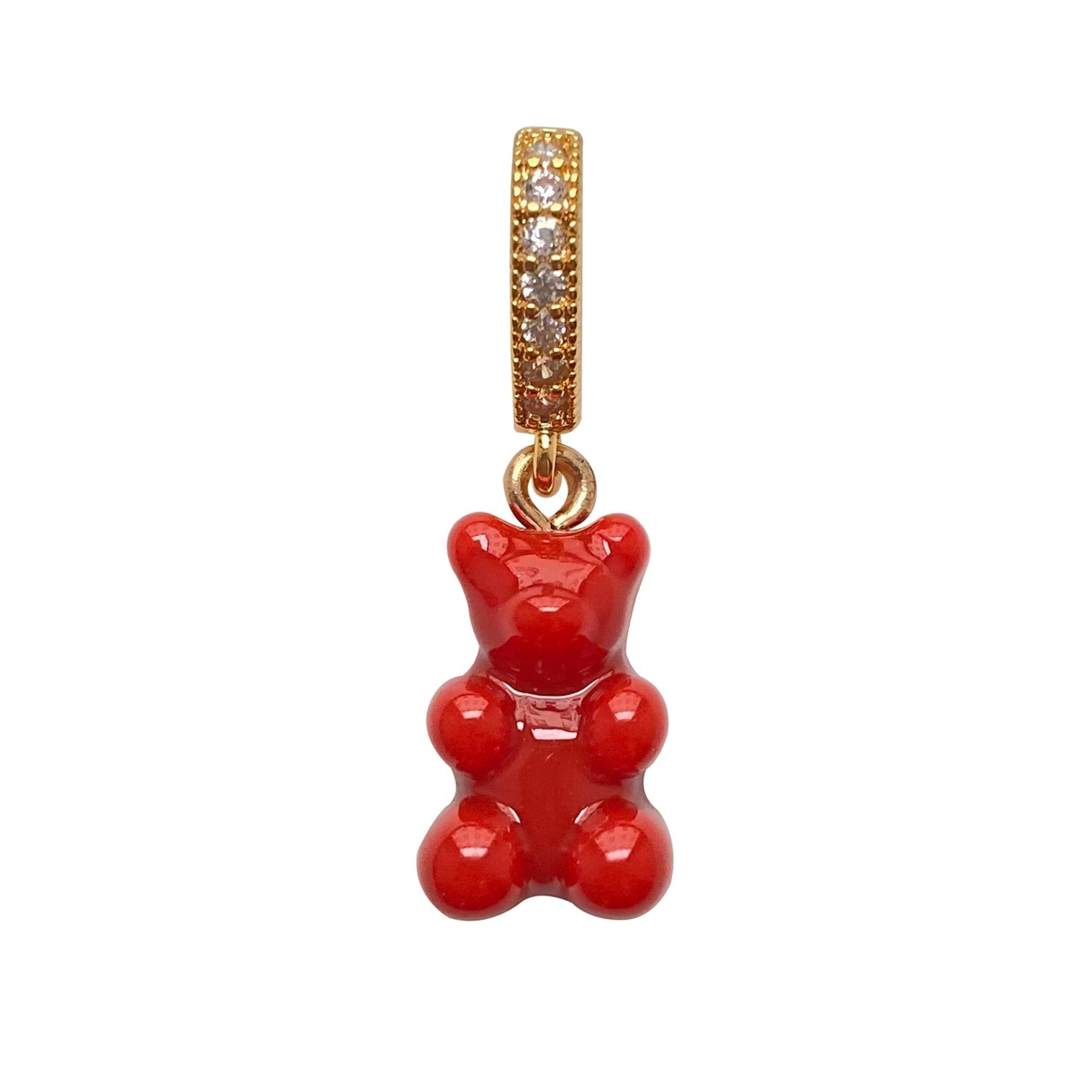 The Burgundy Gummy Bear Charm Pendant