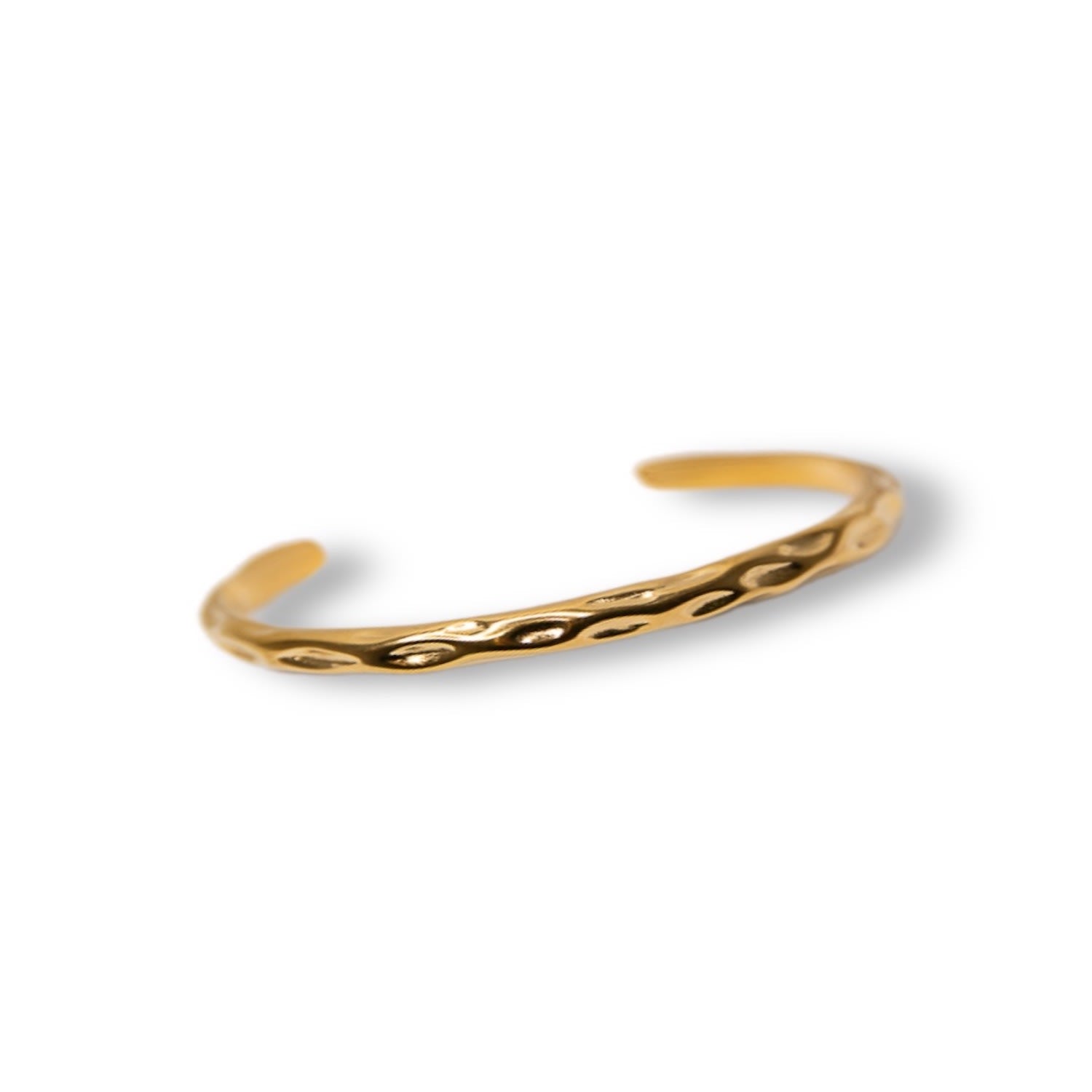 The Camila Hammered Effect Indian Gold Tarnish Free Bangle