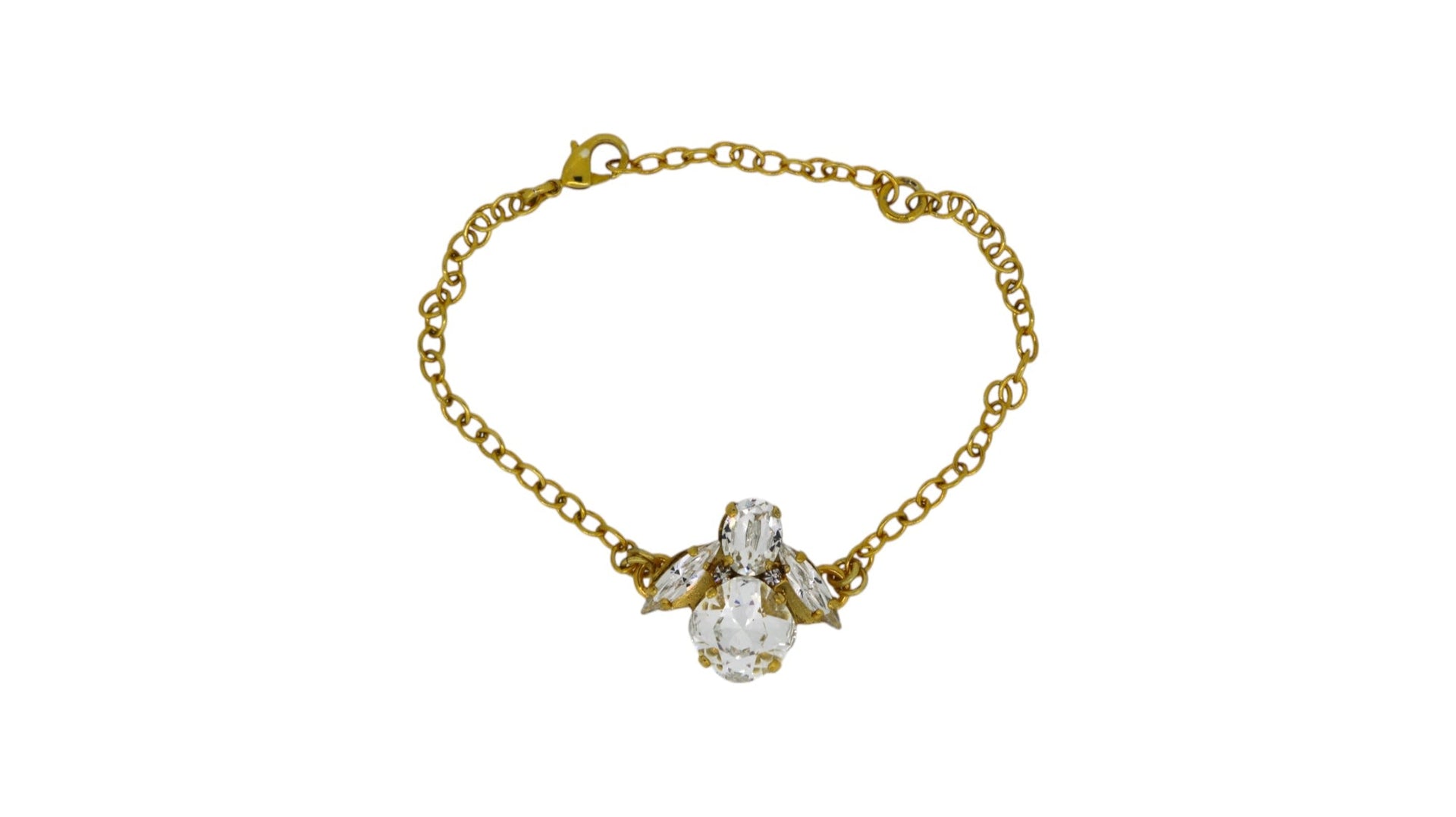 The Clear Bee Bracelet In Gold
