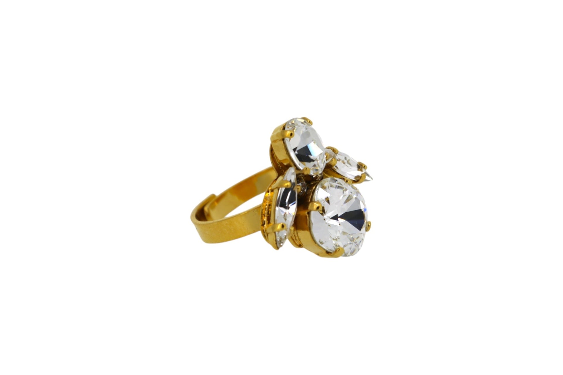 The Clear Bee Ring In Gold