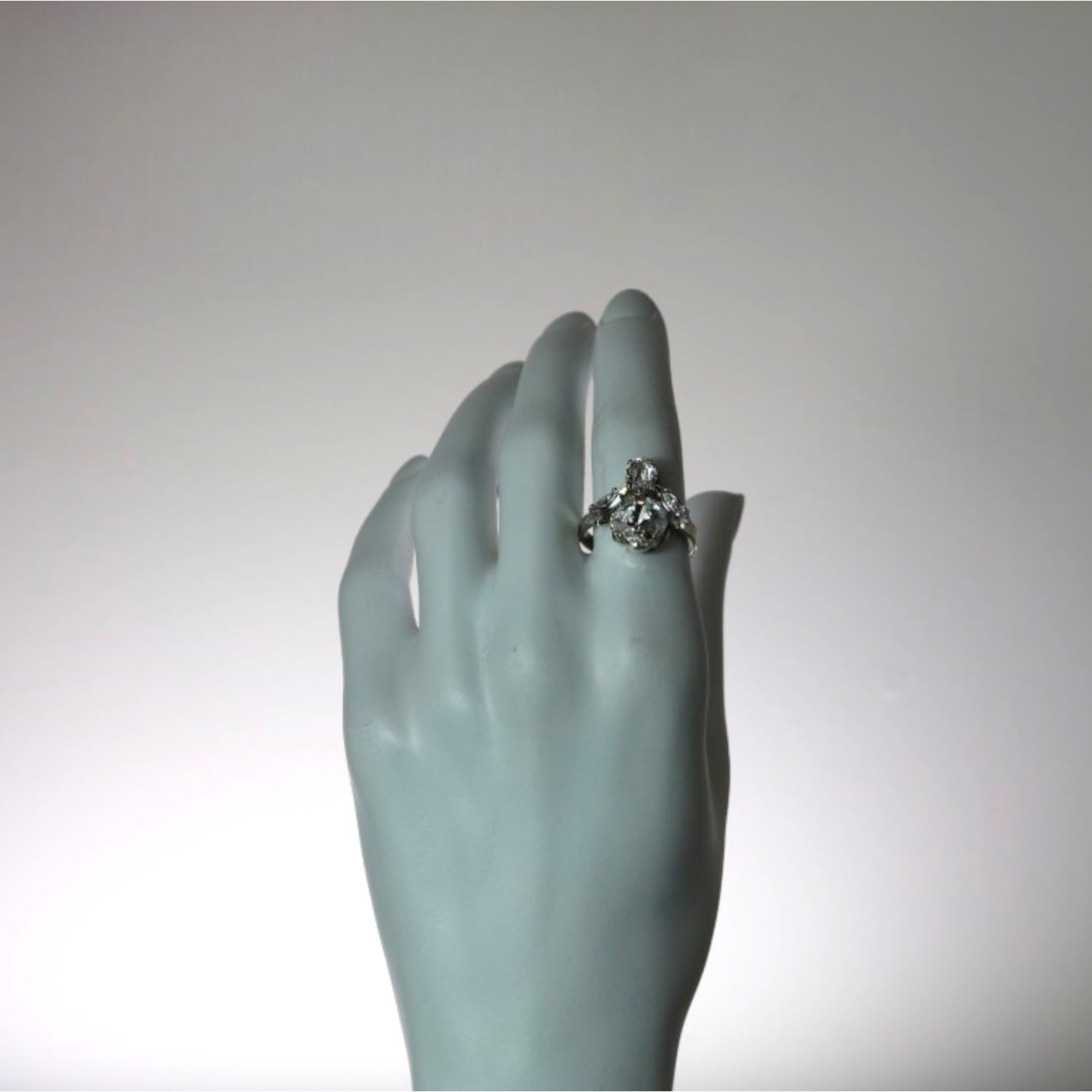 The Clear Bee Ring In Platinum