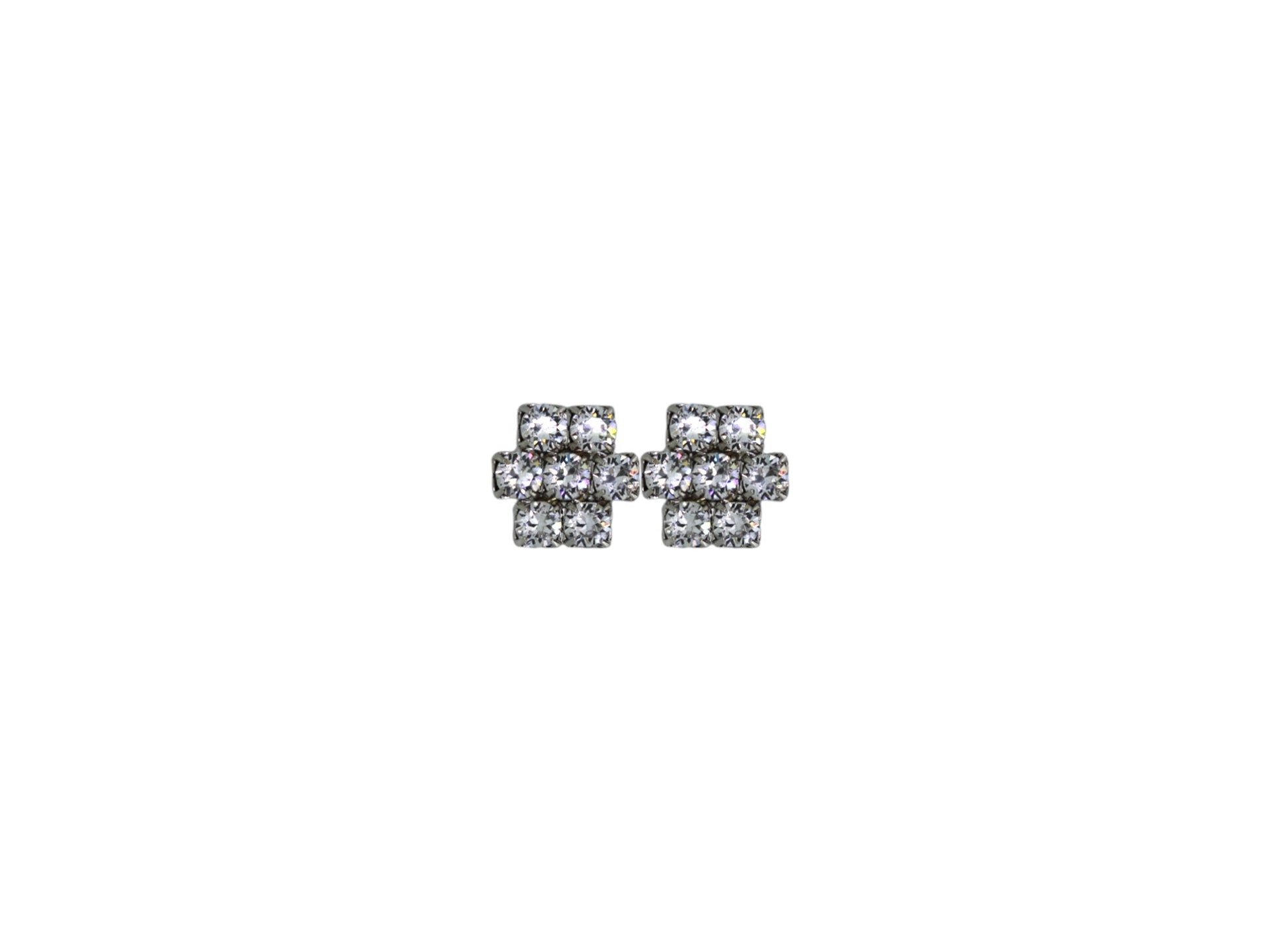 The Clear Hive Earrings In Platinum - Pierced