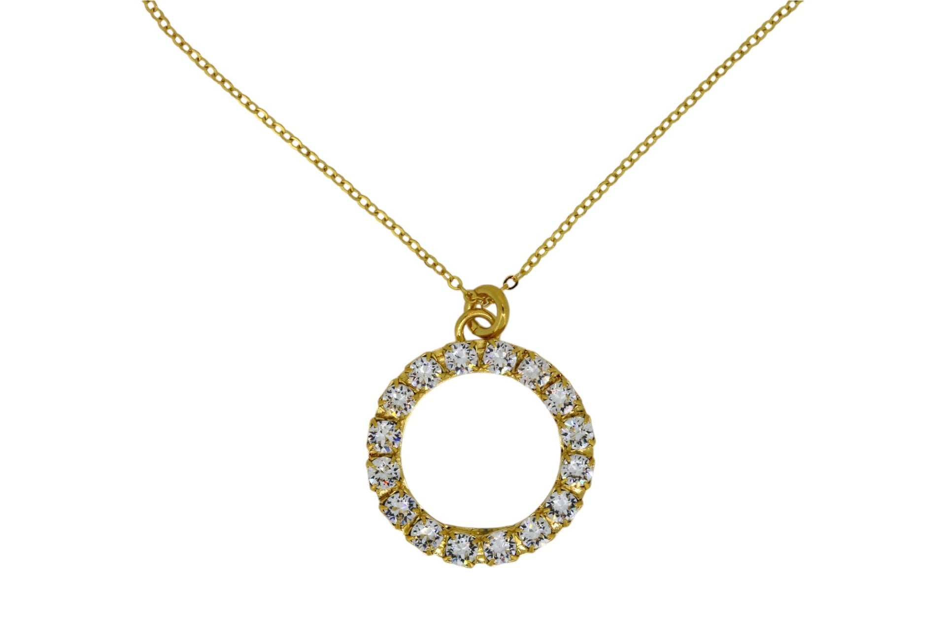 The Clear Hoop Necklace In Gold - Long