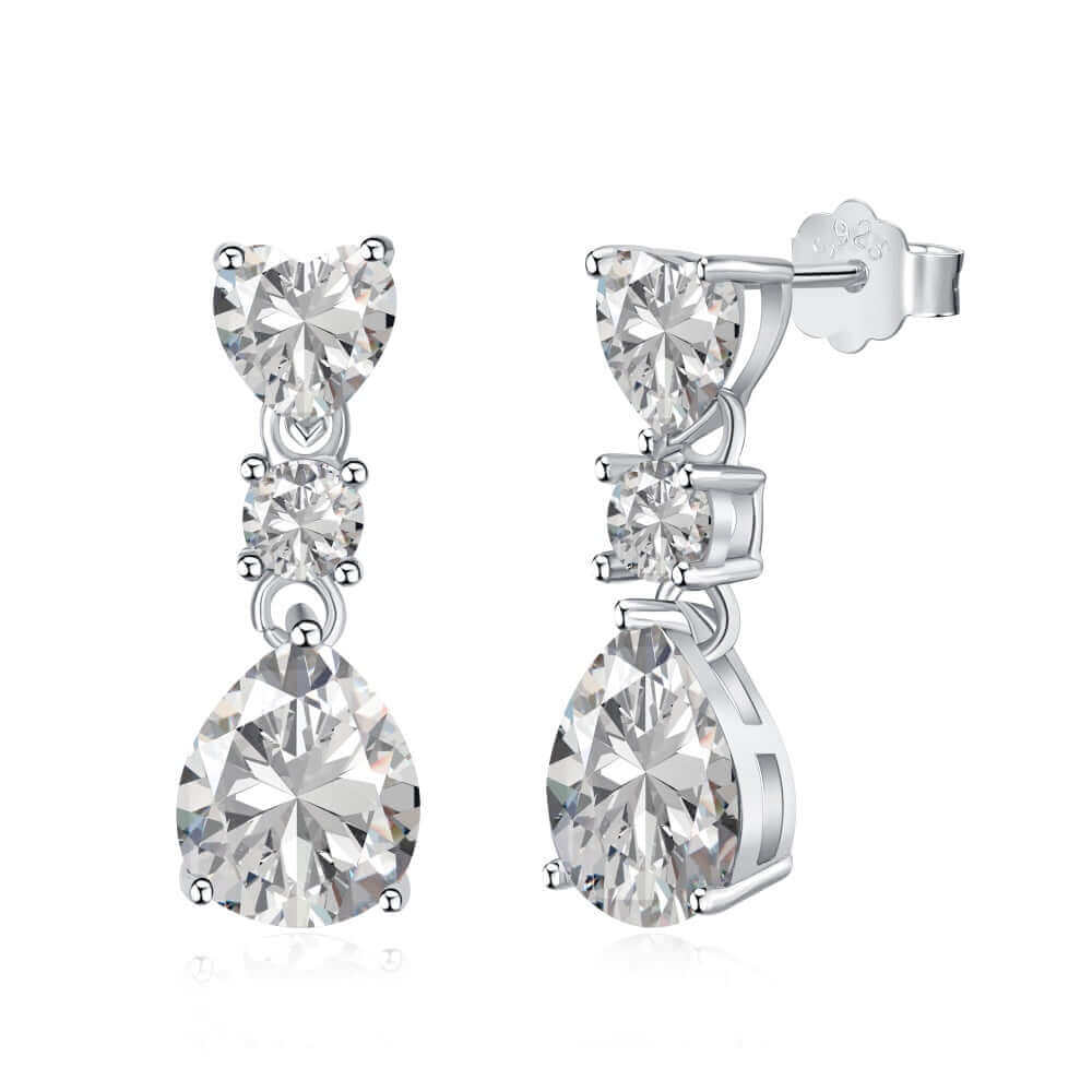 The Coco Premium Zirconia Earrings In Sterling Silver