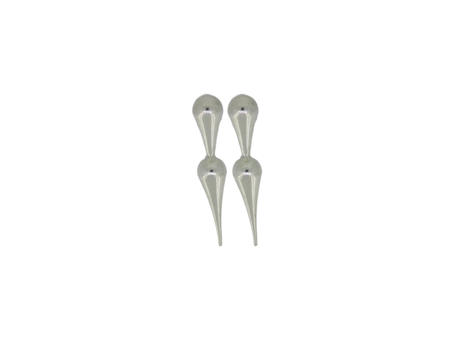 The Double Drop Earrings In Silver