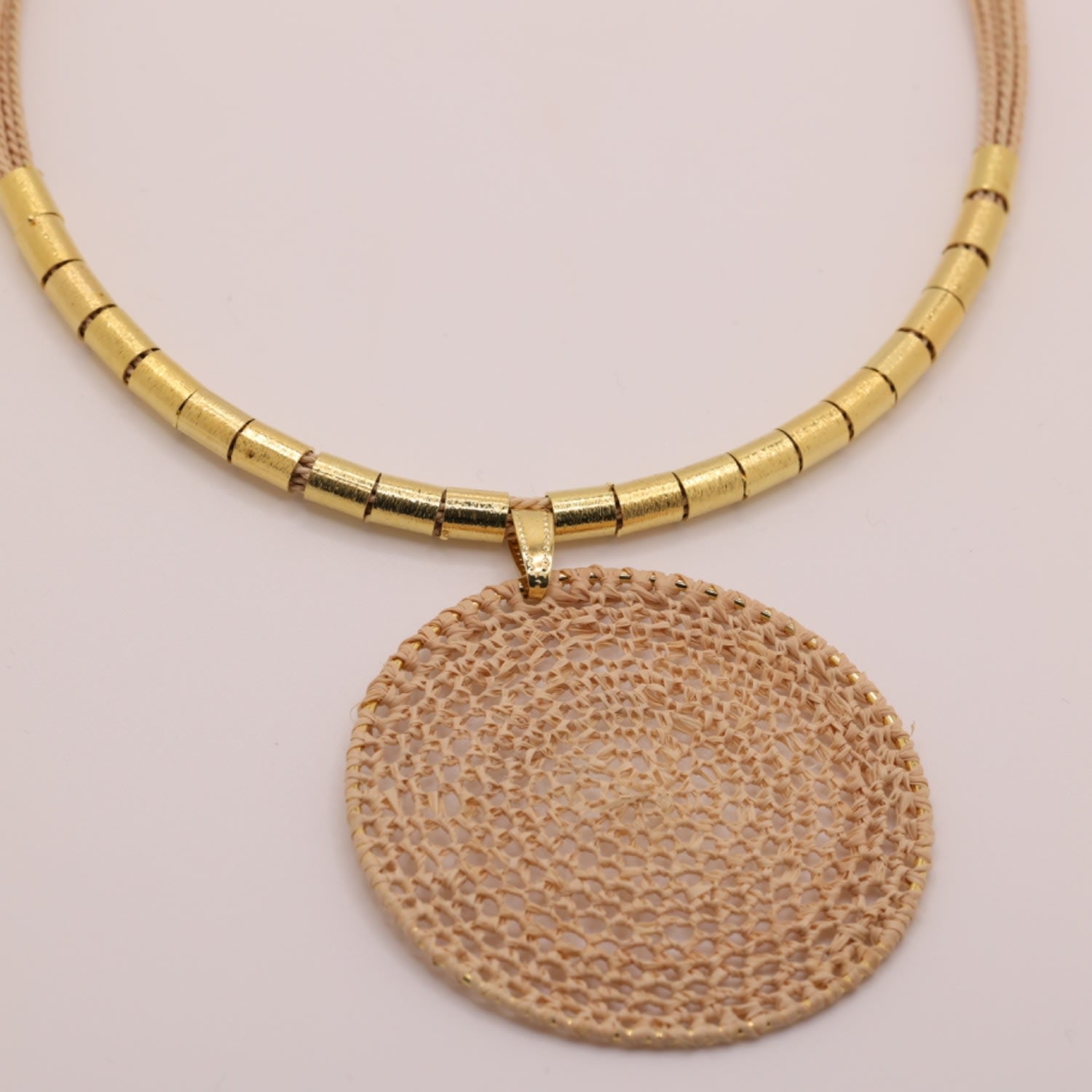 The Dream Catcher Buriti Natural Fiber Necklace