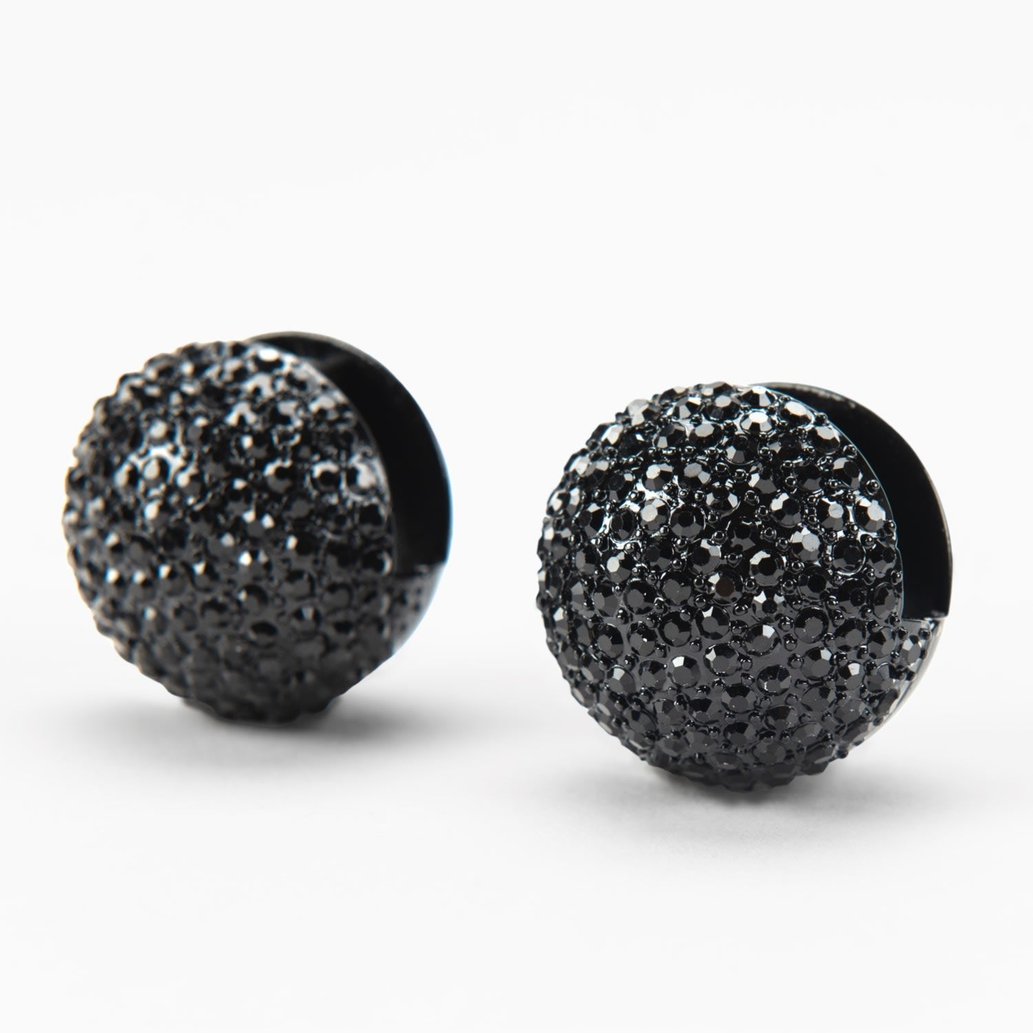 The Duchess Crystal Grande Orb Earrings – Jet