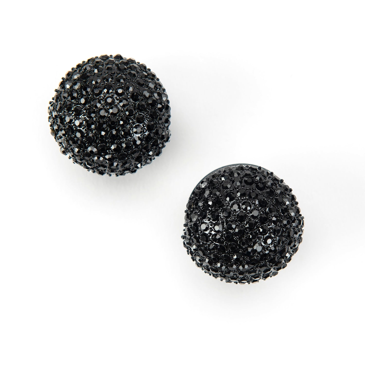 The Duchess Crystal Grande Orb Earrings – Jet