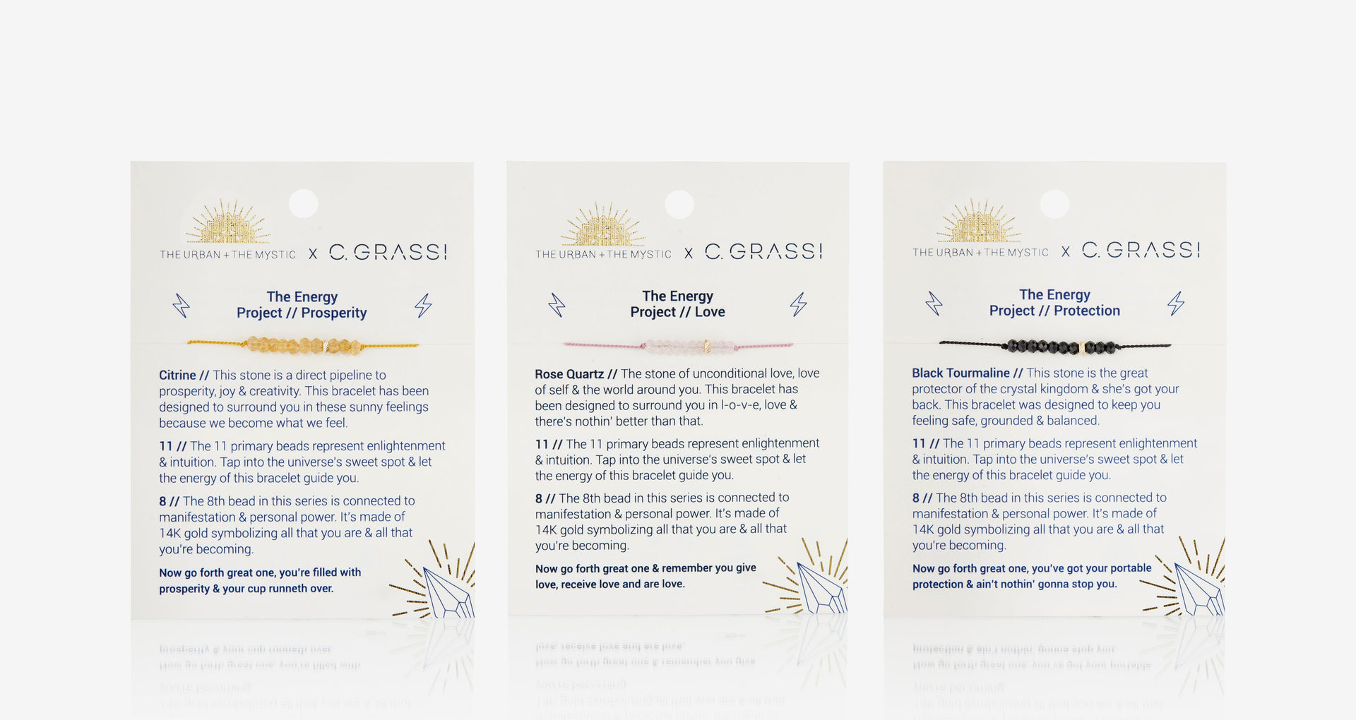 The Energy Project Bracelet – Protection With Black Tourmaline & Solid Gold Bead