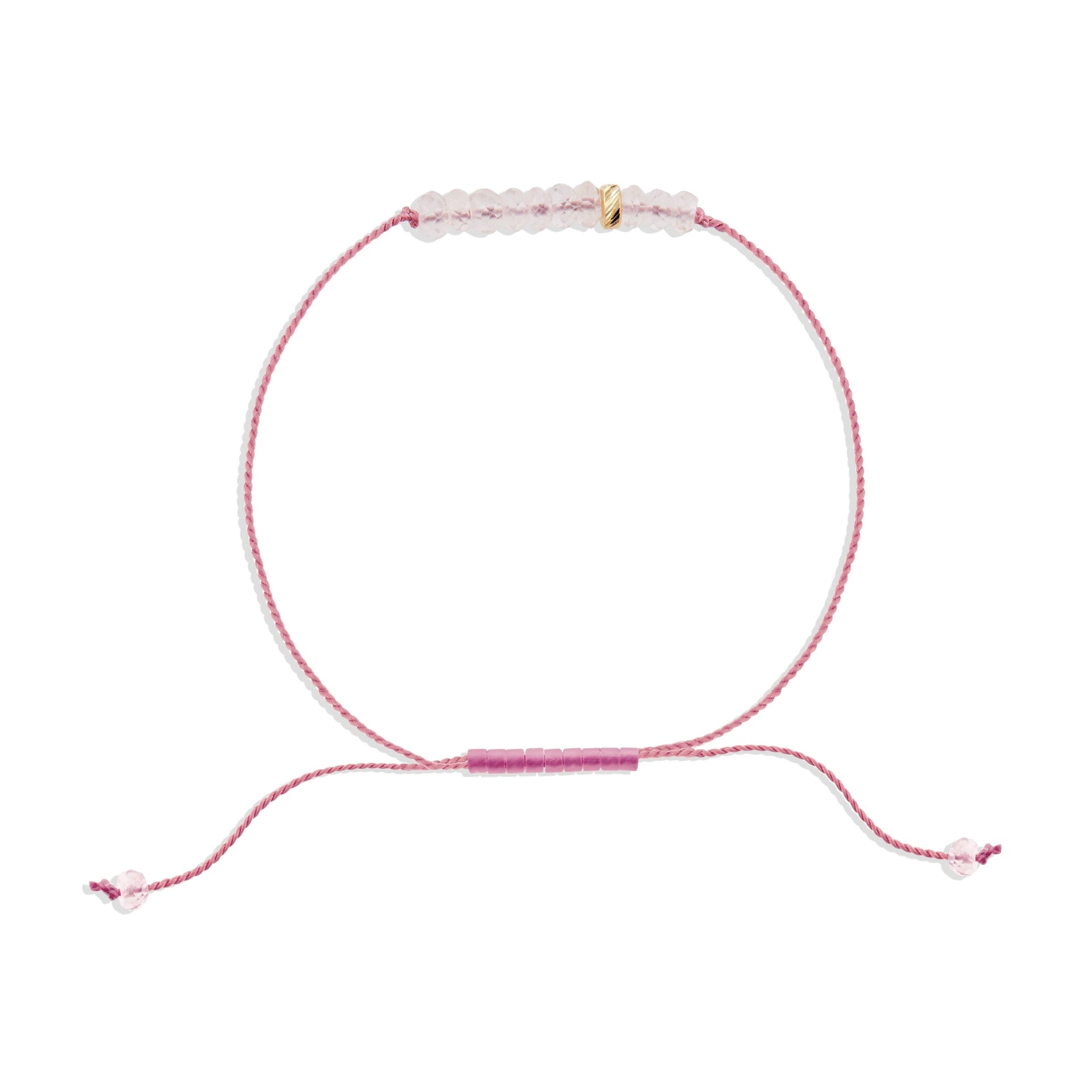 The Energy Project Bracelet – Love With Rose Quartz & Solid Gold Bead