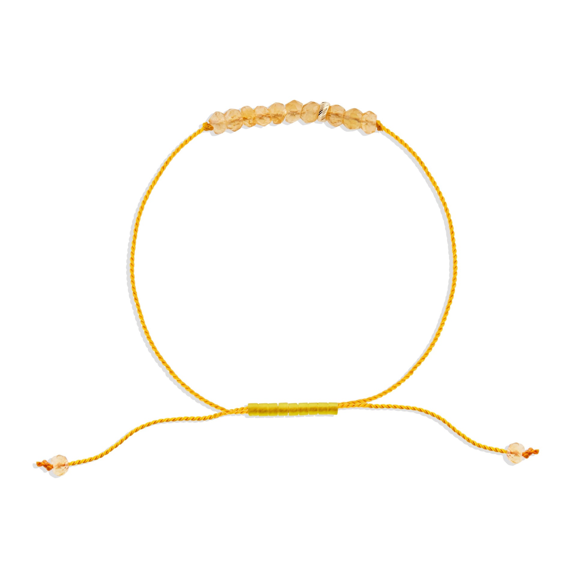 The Energy Project Bracelet – Prosperity With Citrine & Solid Gold Bead