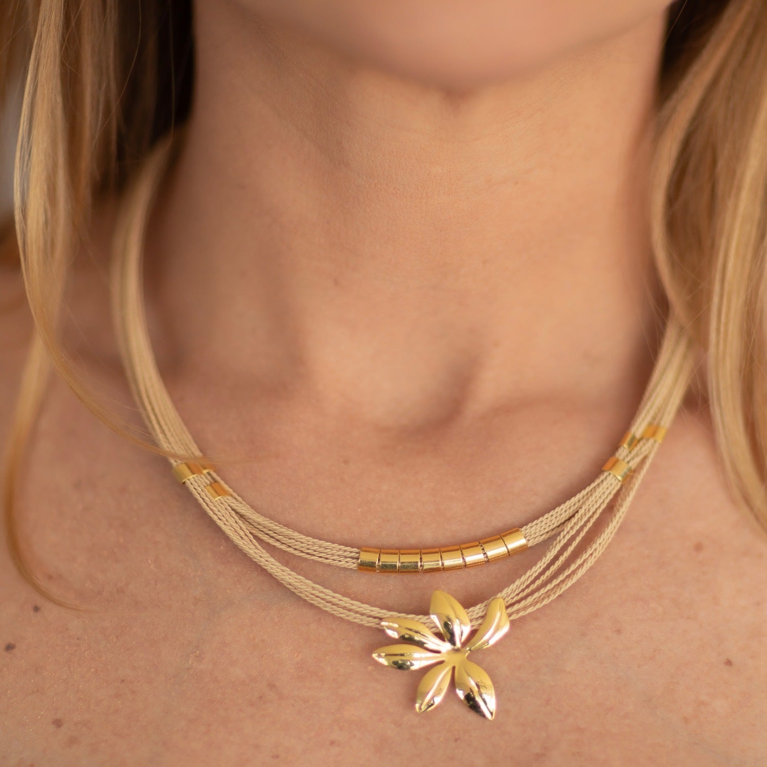The Flower Buriti Natural Fiber Necklace
