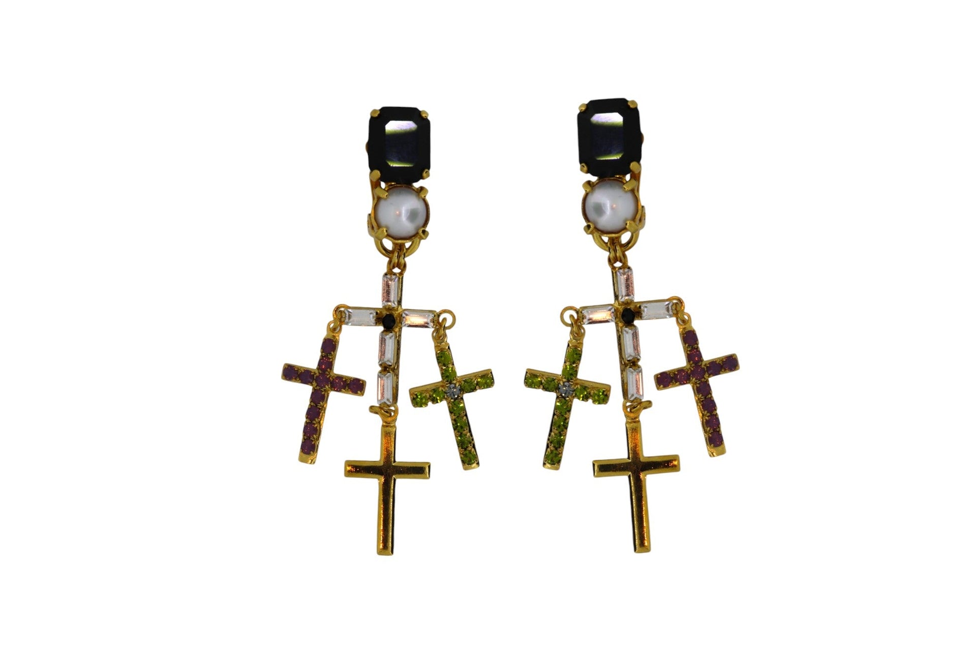 The Four Cross Earrings - Clip