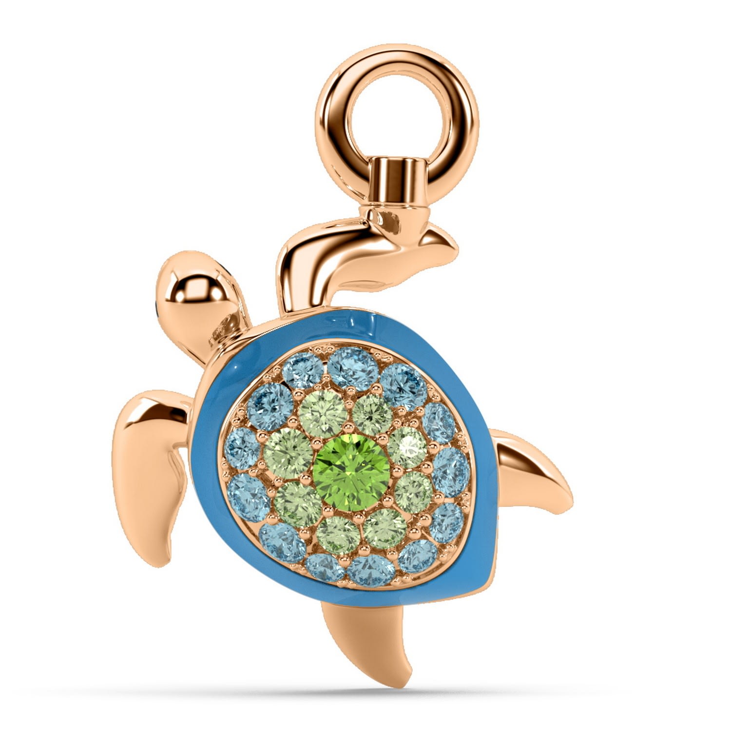 The Gentle Turtle Charm - Rose Gold