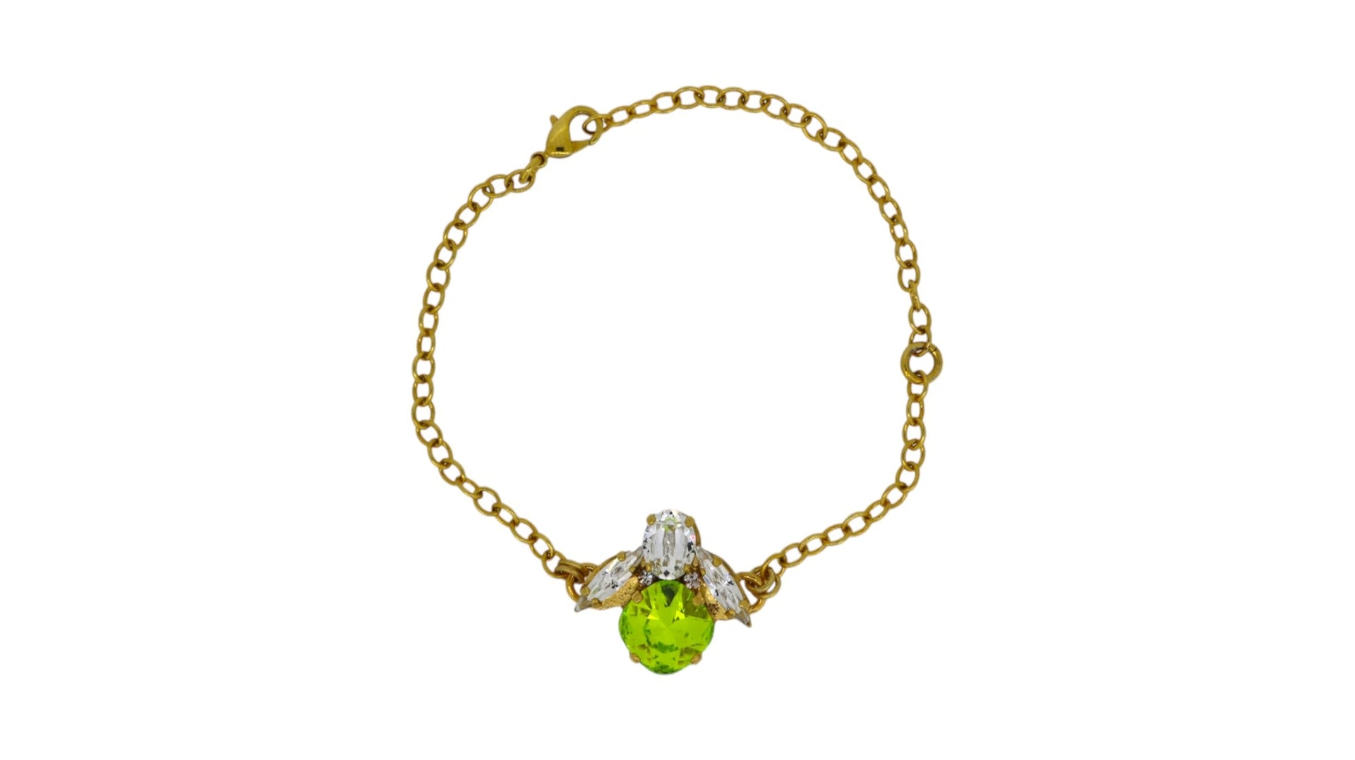 The Green Bee Bracelet In Gold
