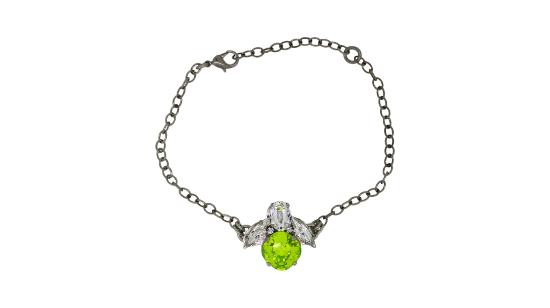 The Green Bee Bracelet In Platinum