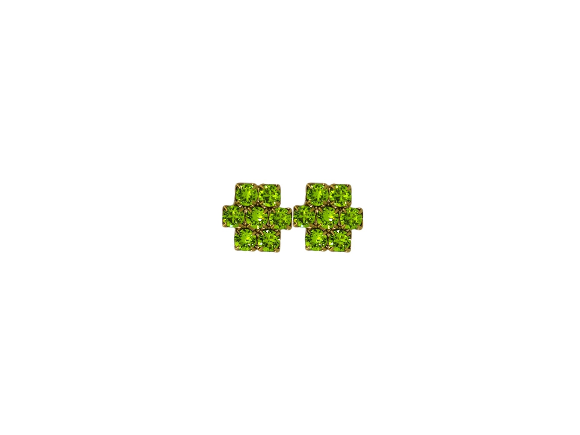 The Green Hive Earrings In Gold - Clip