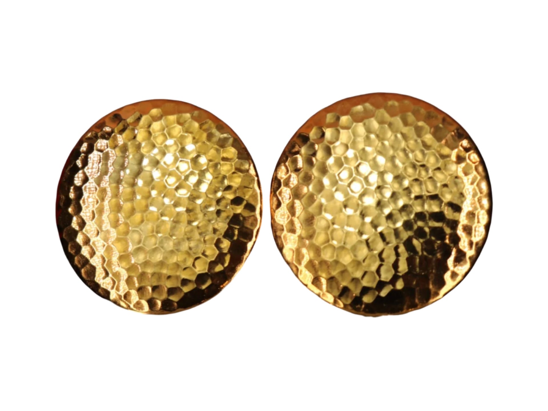 The Hammered Disk In Gold - Pierced