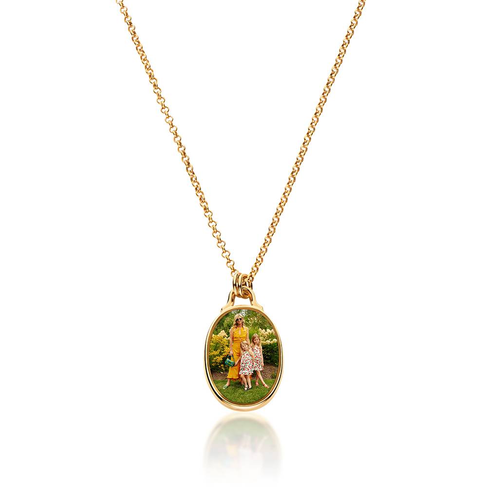 The Keepsake Oval Photo Necklace in Gold Plating