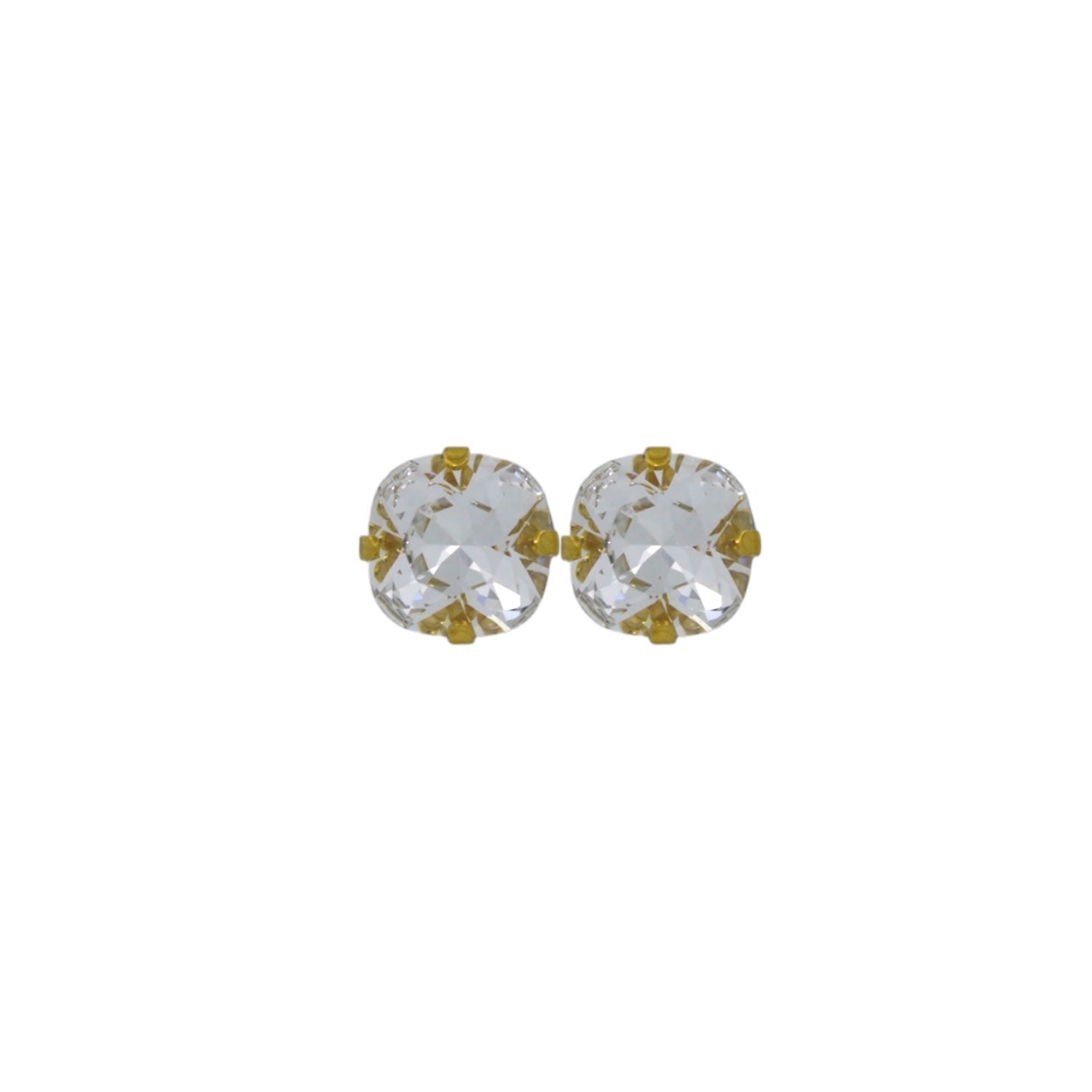 The Large Clear Stud In Gold
