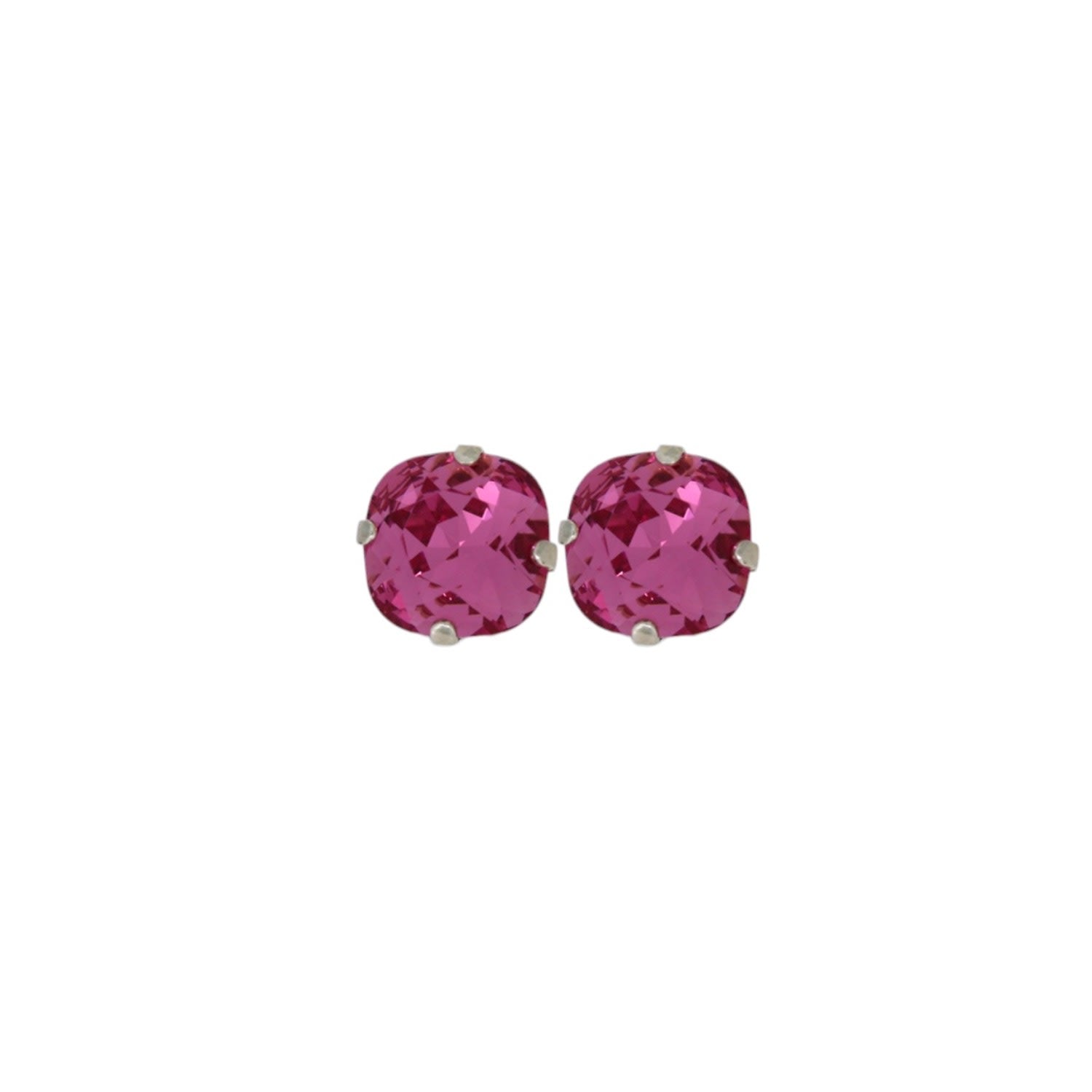 The Large Pink Stud In Platinum