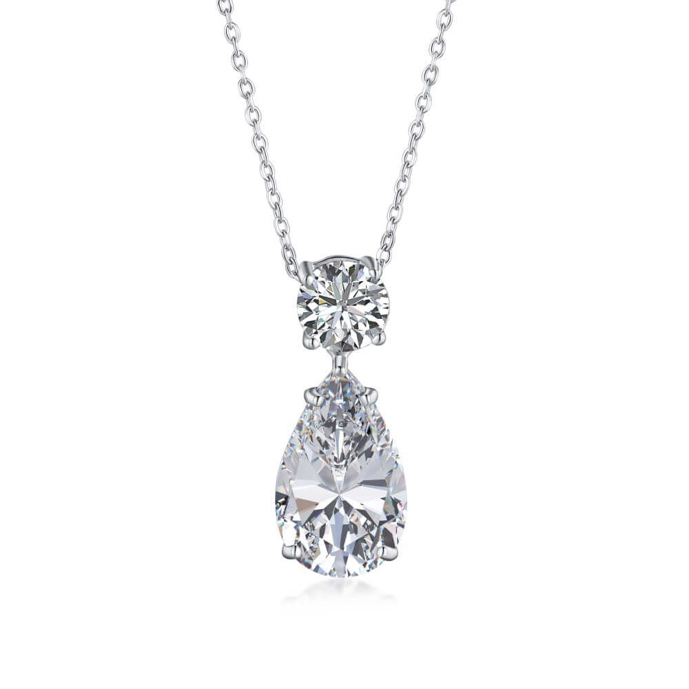 The Le Bijou Premium Zirconia Sterling Silver Pendent Necklace