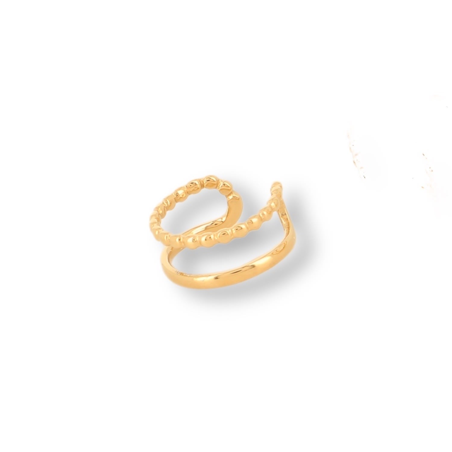 The Lilly Dainty Textured Ear Cuff Tarnish Free Gold