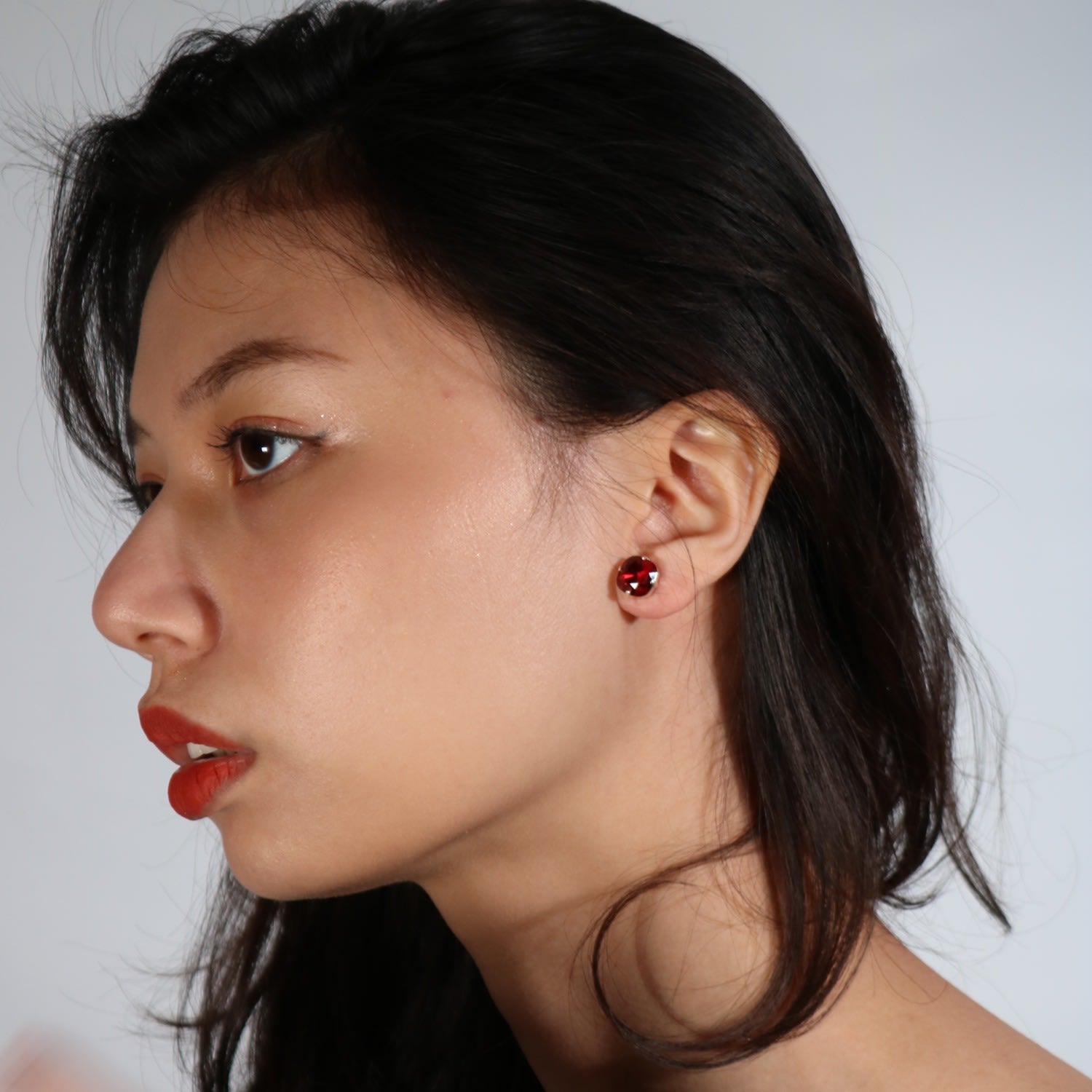 The Little Red Stud In Platinum