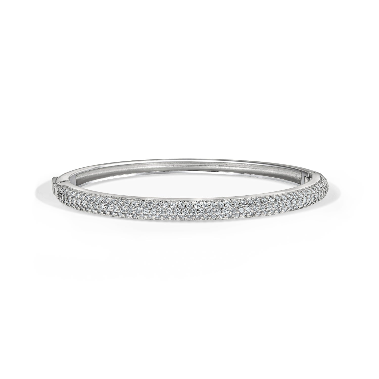 The Maeve Moissanite Bangle In Sterling Silver