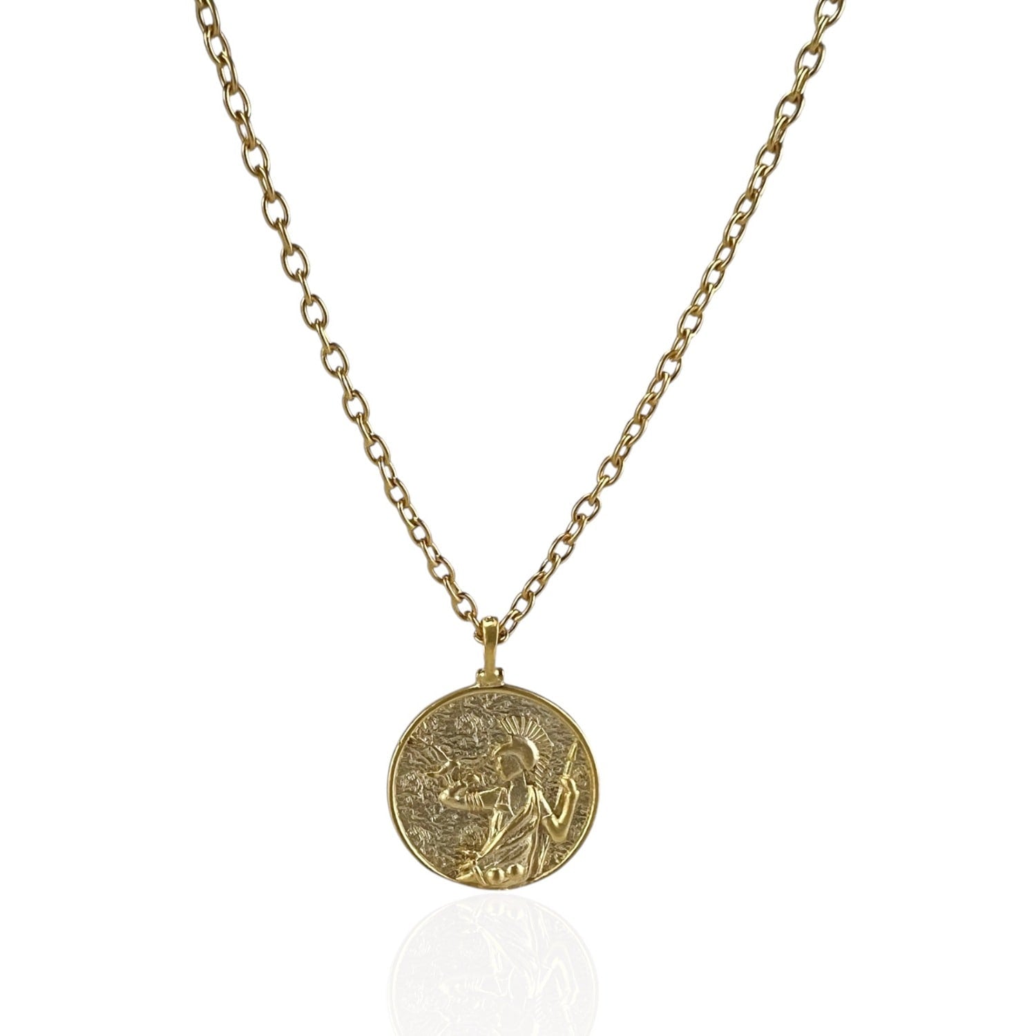 The Minerva Gold-Plated Ancient Medallion Necklace