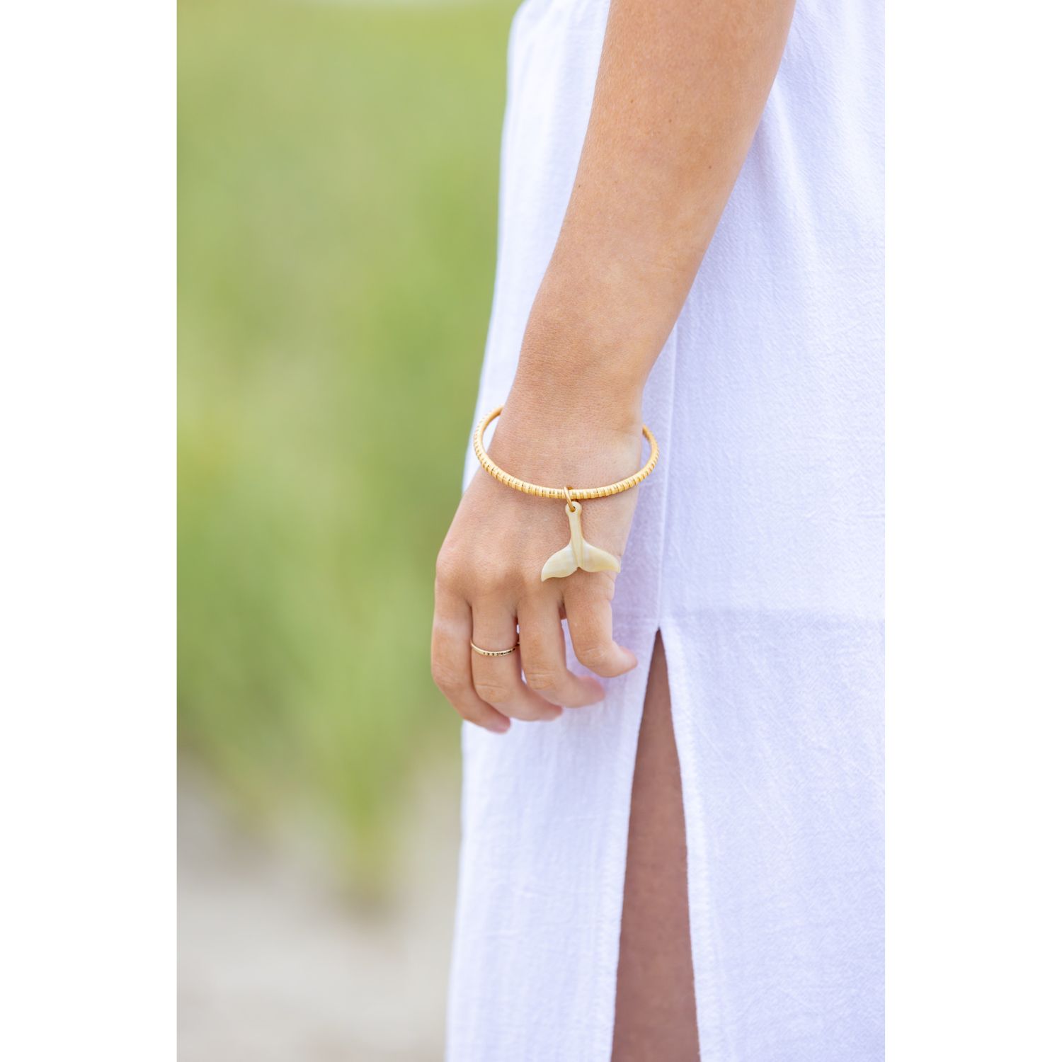 The Nautically Charmed Cabin Boy Bangle - Whale Tail