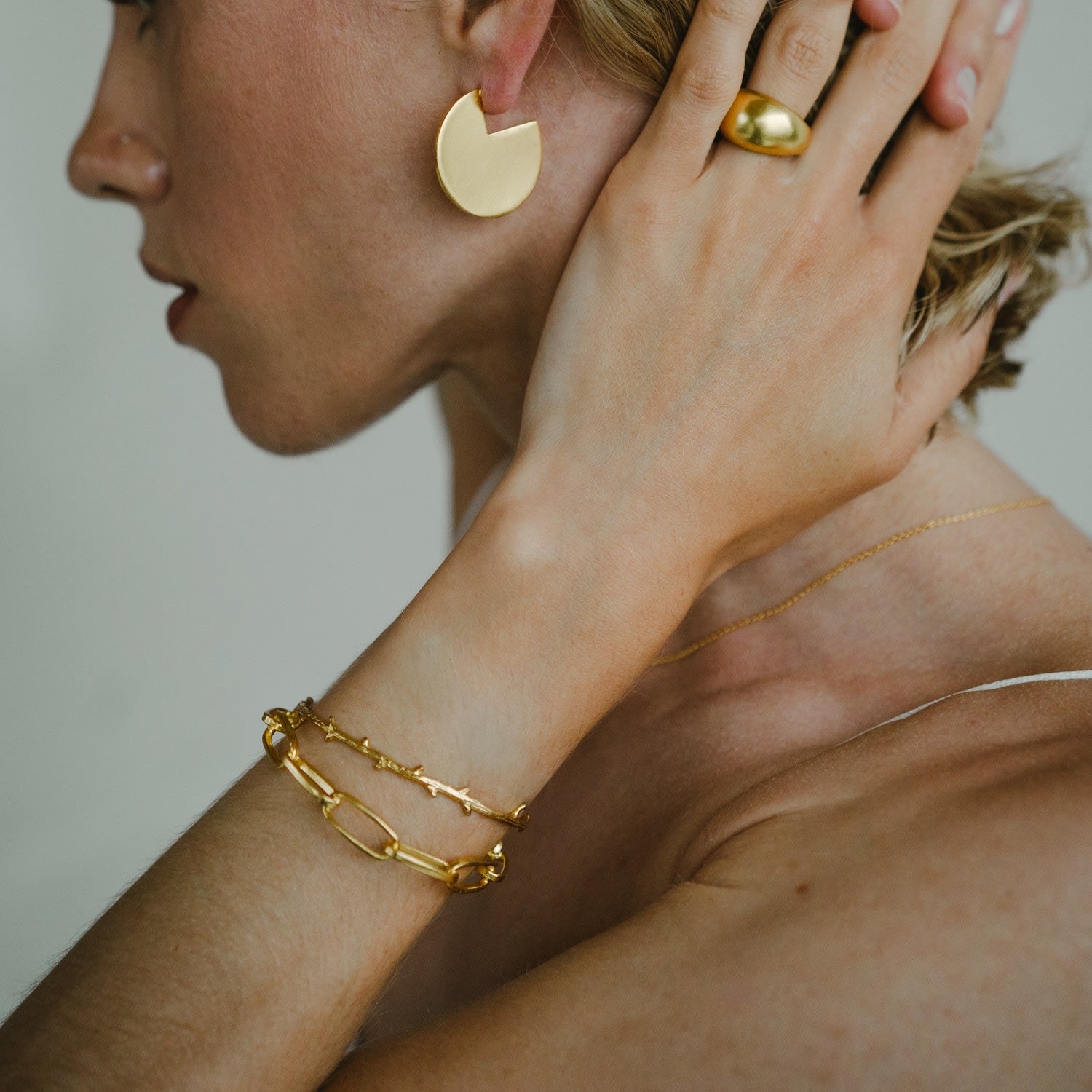 The Noble - Chain Cuff Bracelet 24K Gold Plated