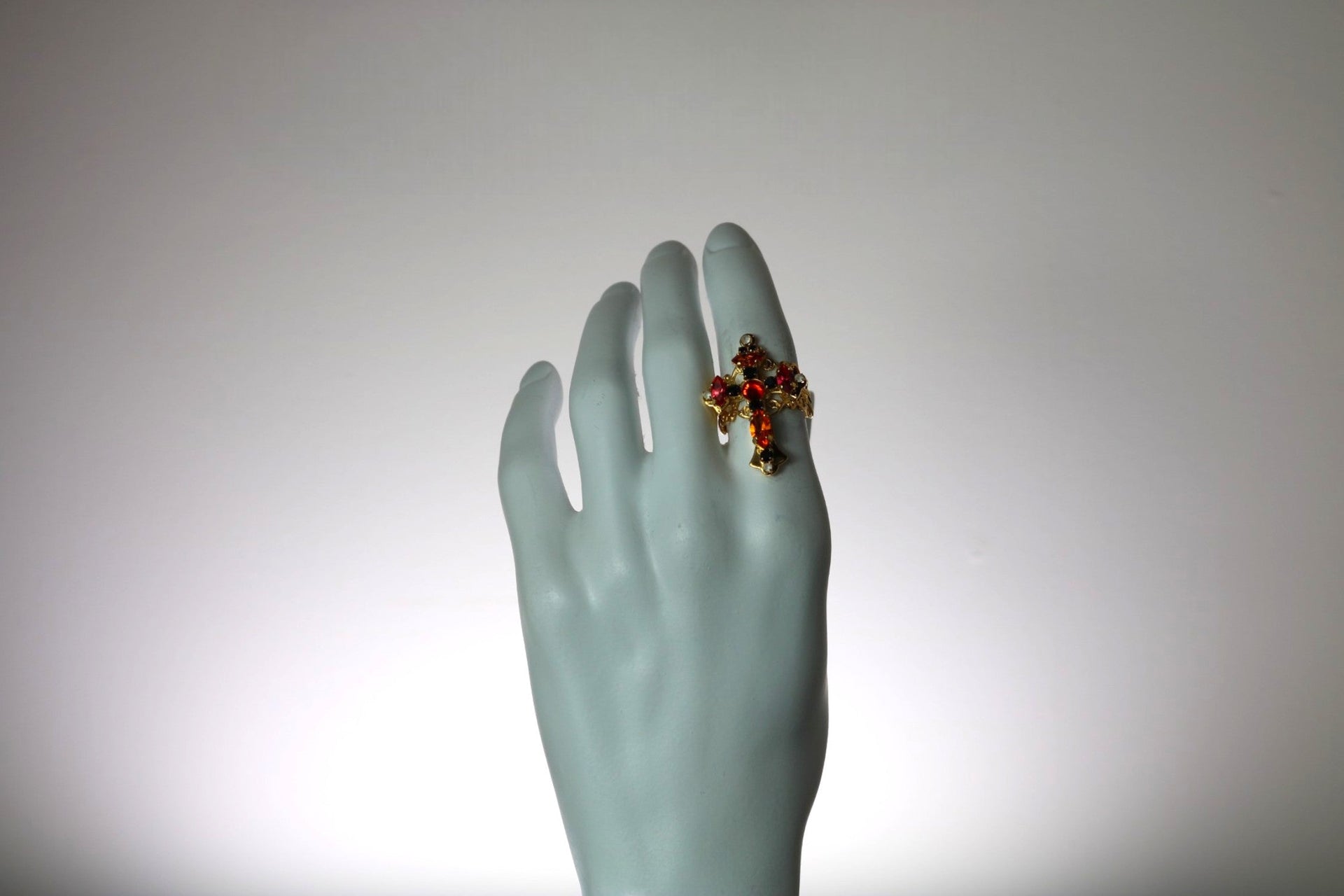 The Orange Cross Ring In Gold