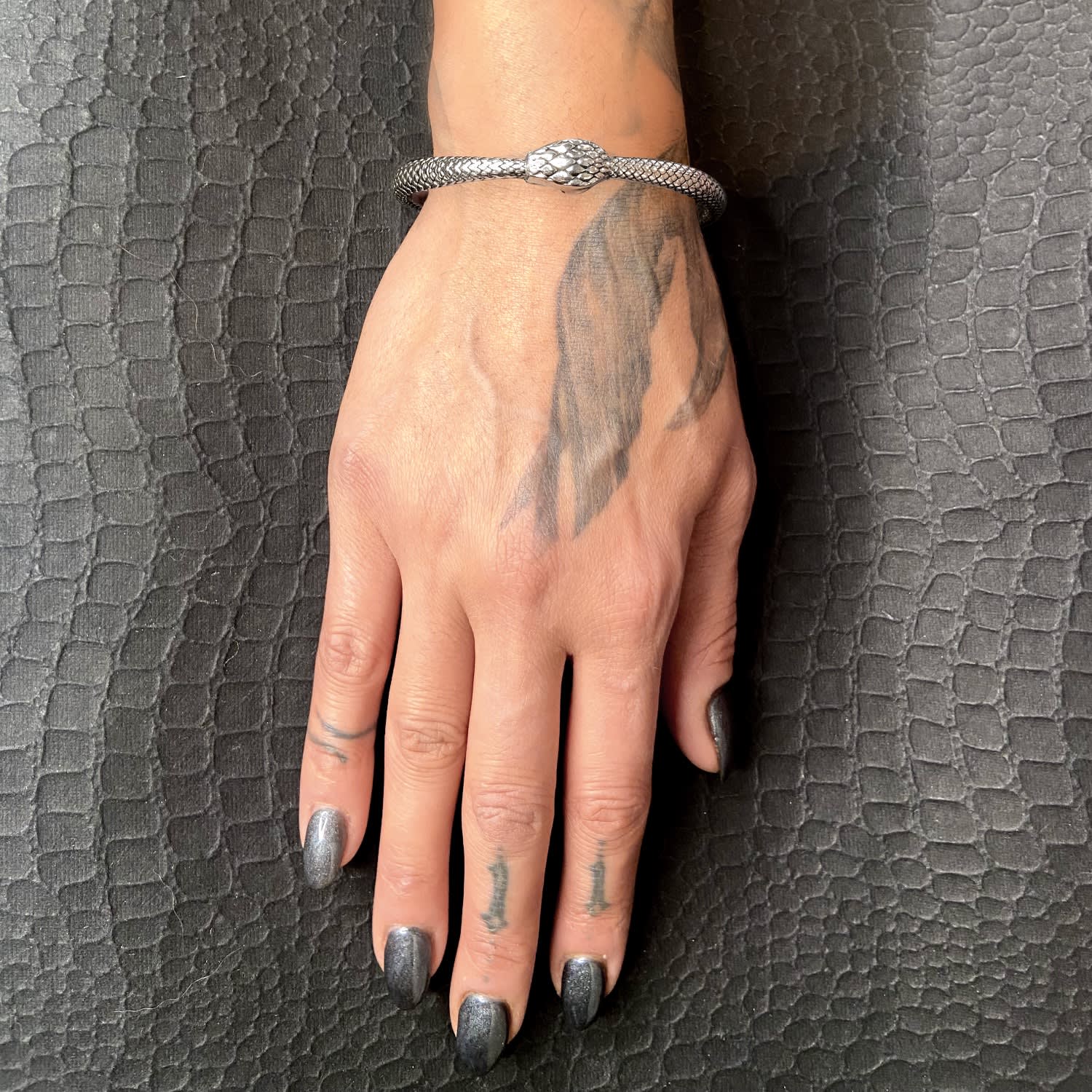 The Ouroboros Snake Cuff - Silver - Women's Waterproof