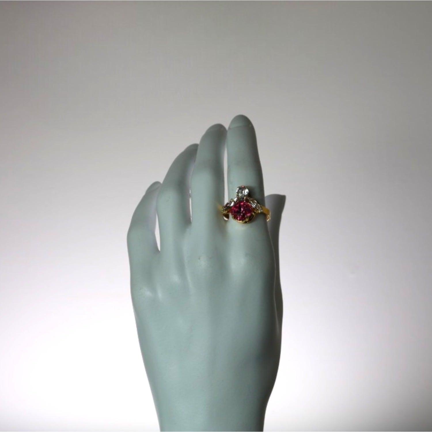 The Pink Bee Ring In Gold