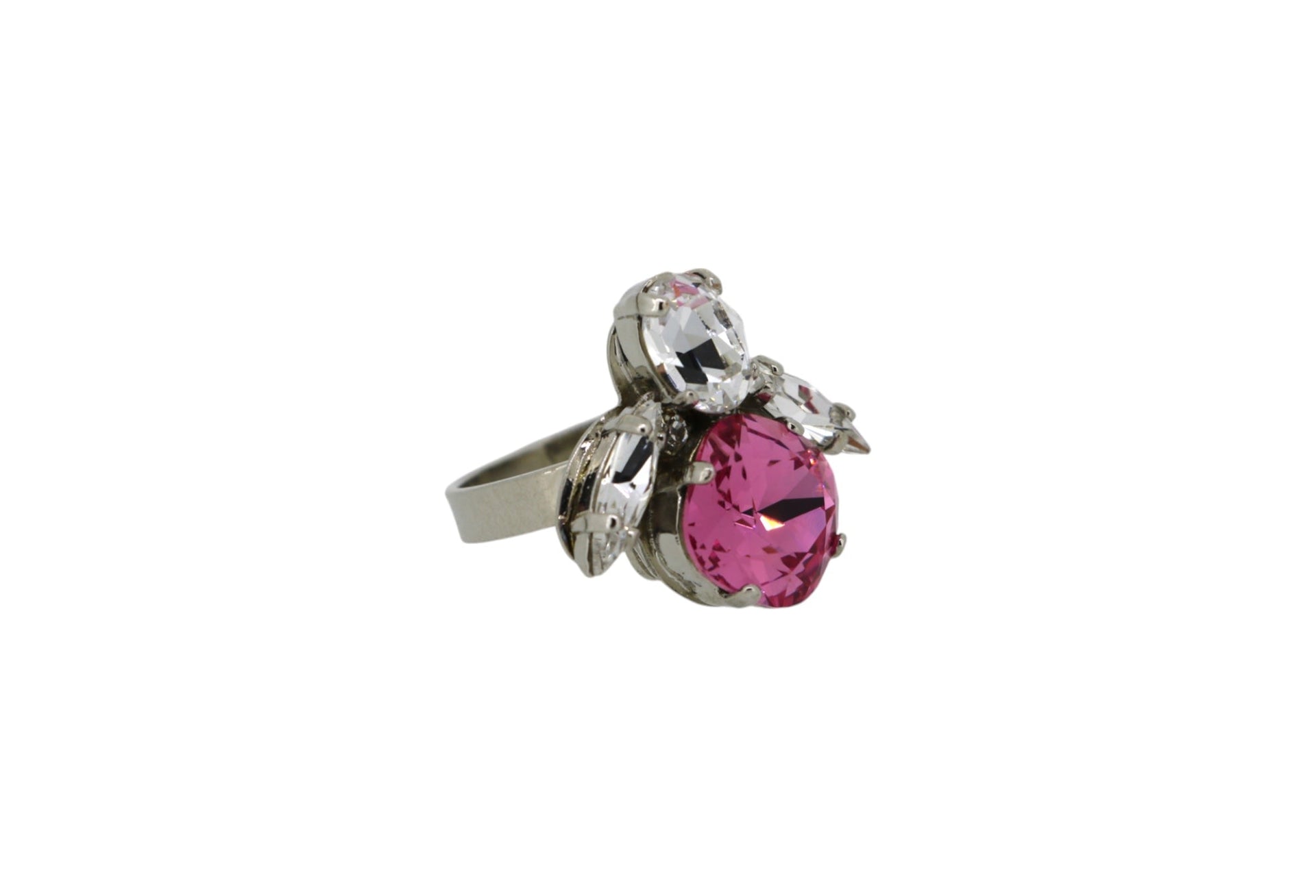 The Pink Bee Ring In Platinum