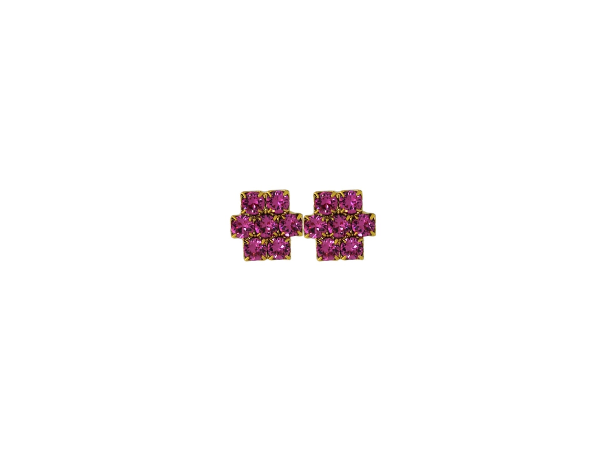 The Pink Hive Earrings In Gold - Pierced