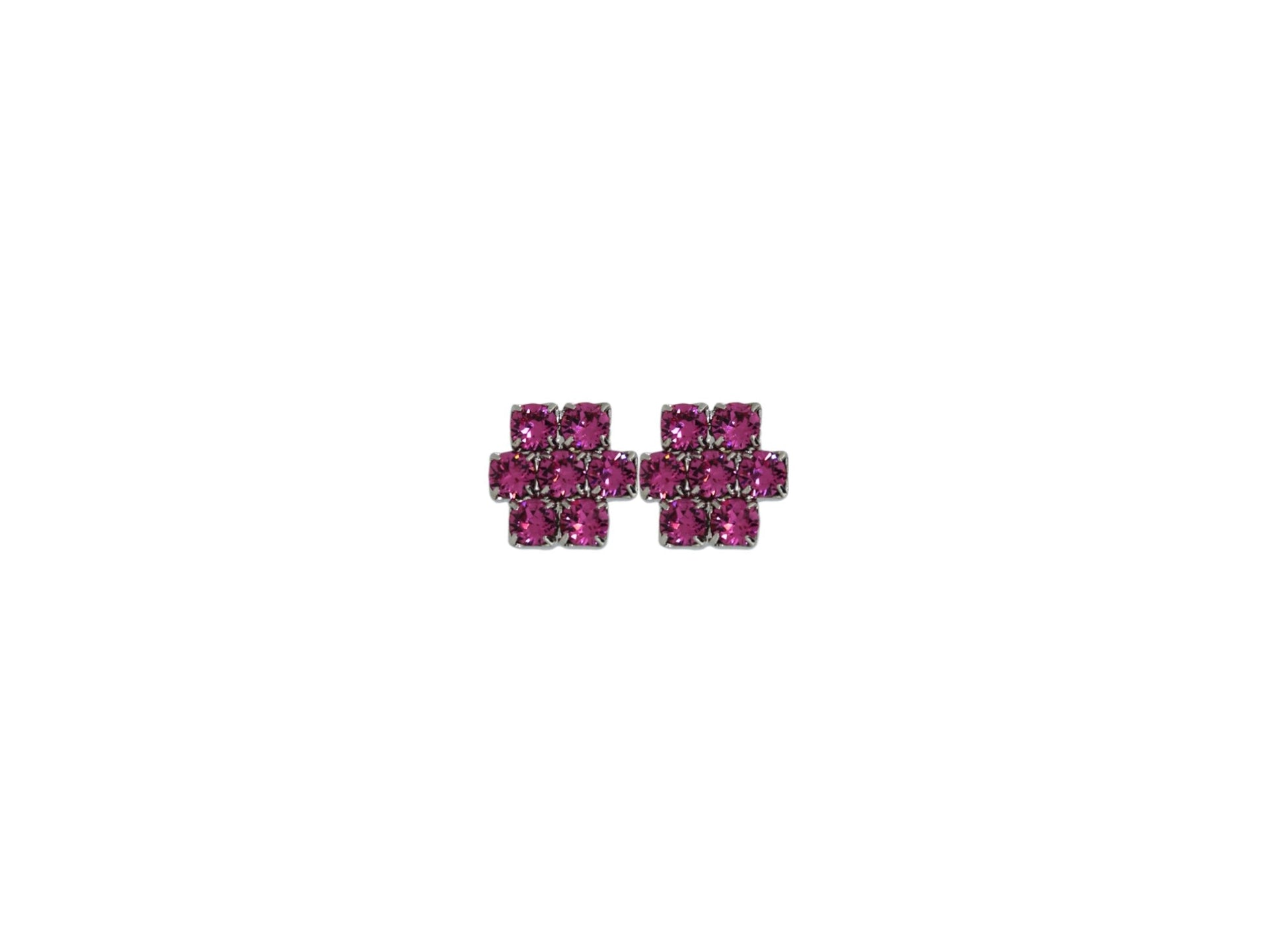 The Pink Hive Earrings In Platinum - Clip