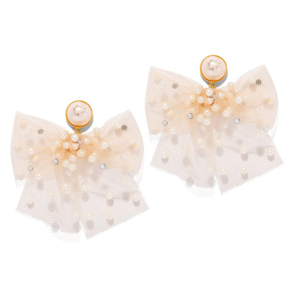 The Pink Reef Ballerina Nude Tulle Bow