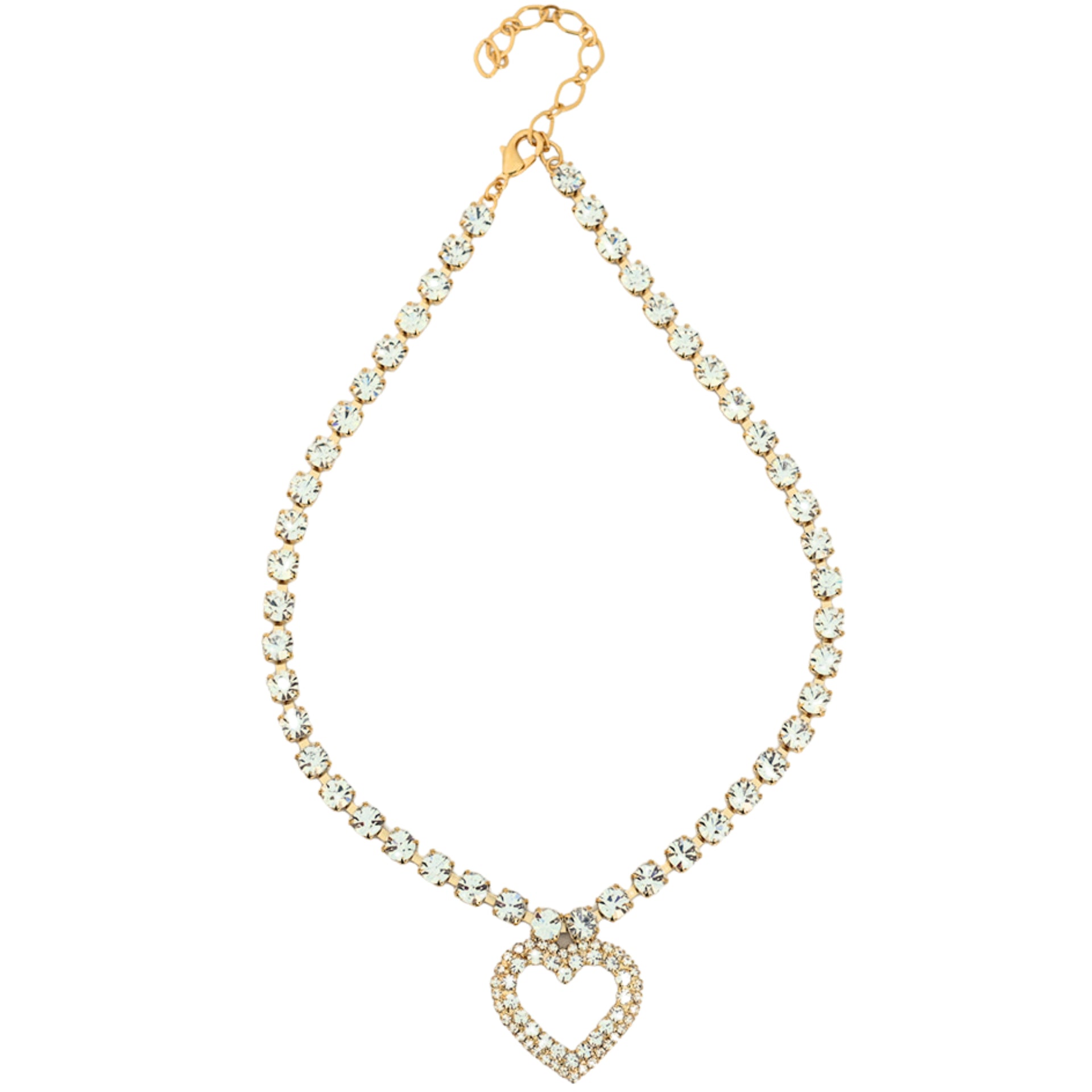 The Pink Reef Glam Heart Necklace