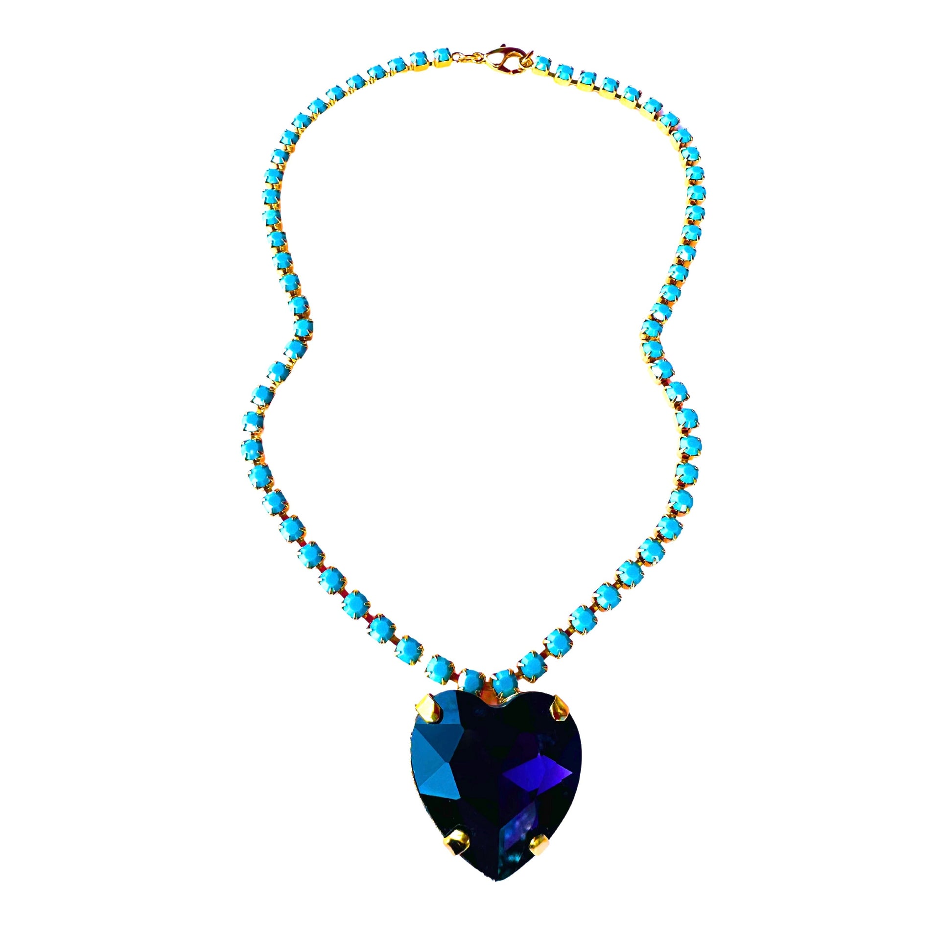 Heart Of The Ocean Necklace In Dark Amethyst