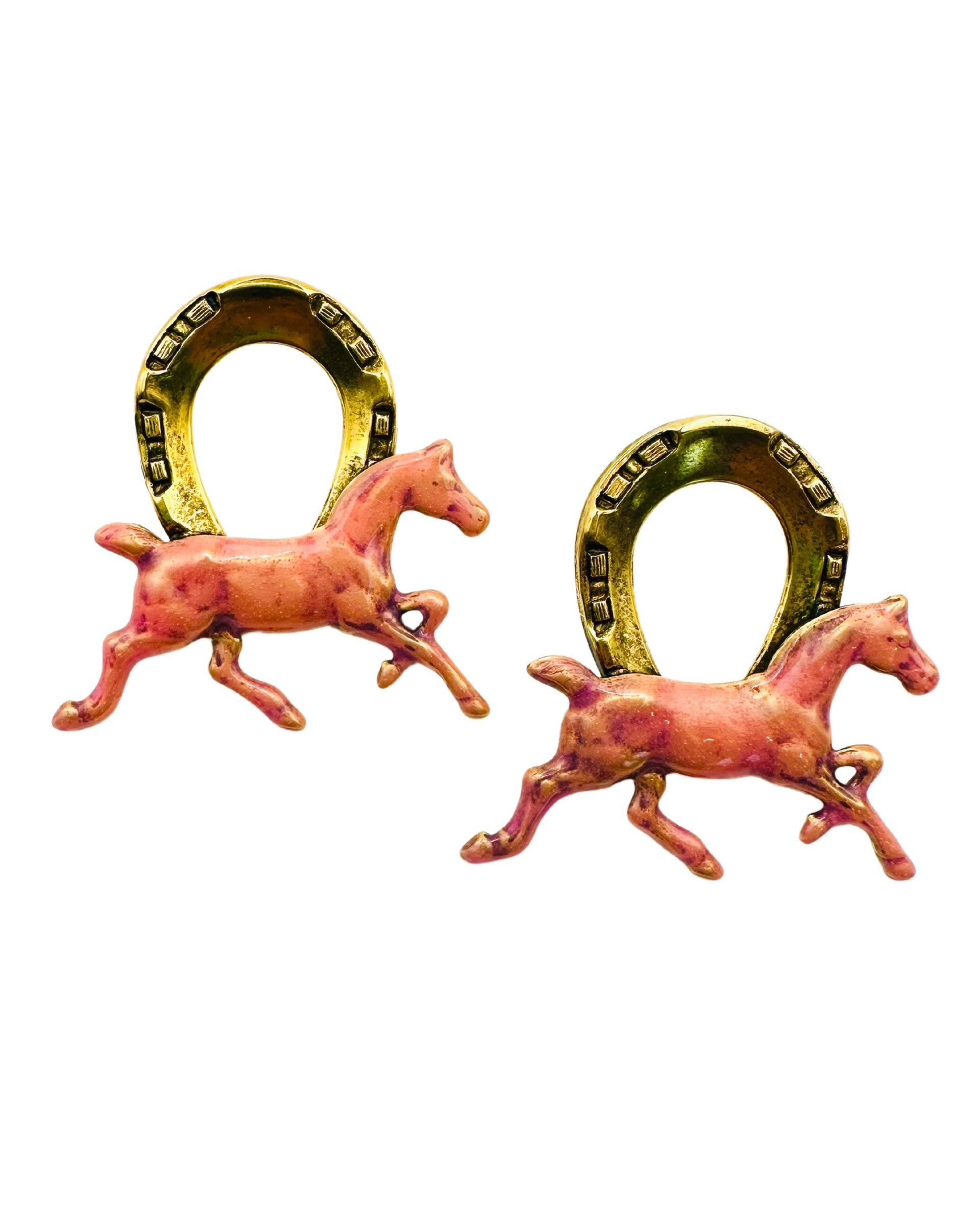 The Pink Reef Keeneland Horse Earring In Pink