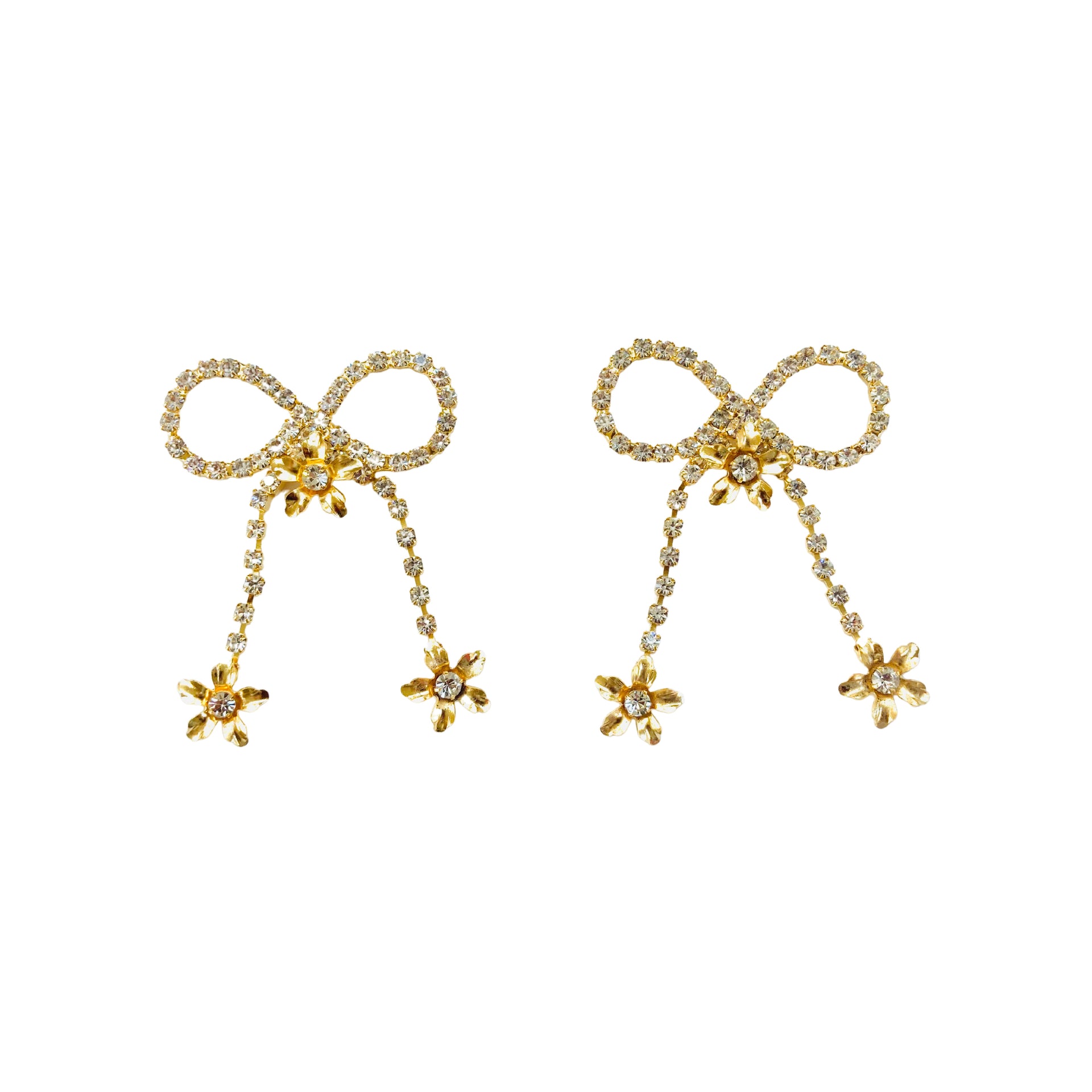 Oversized Crystal Floral Bow