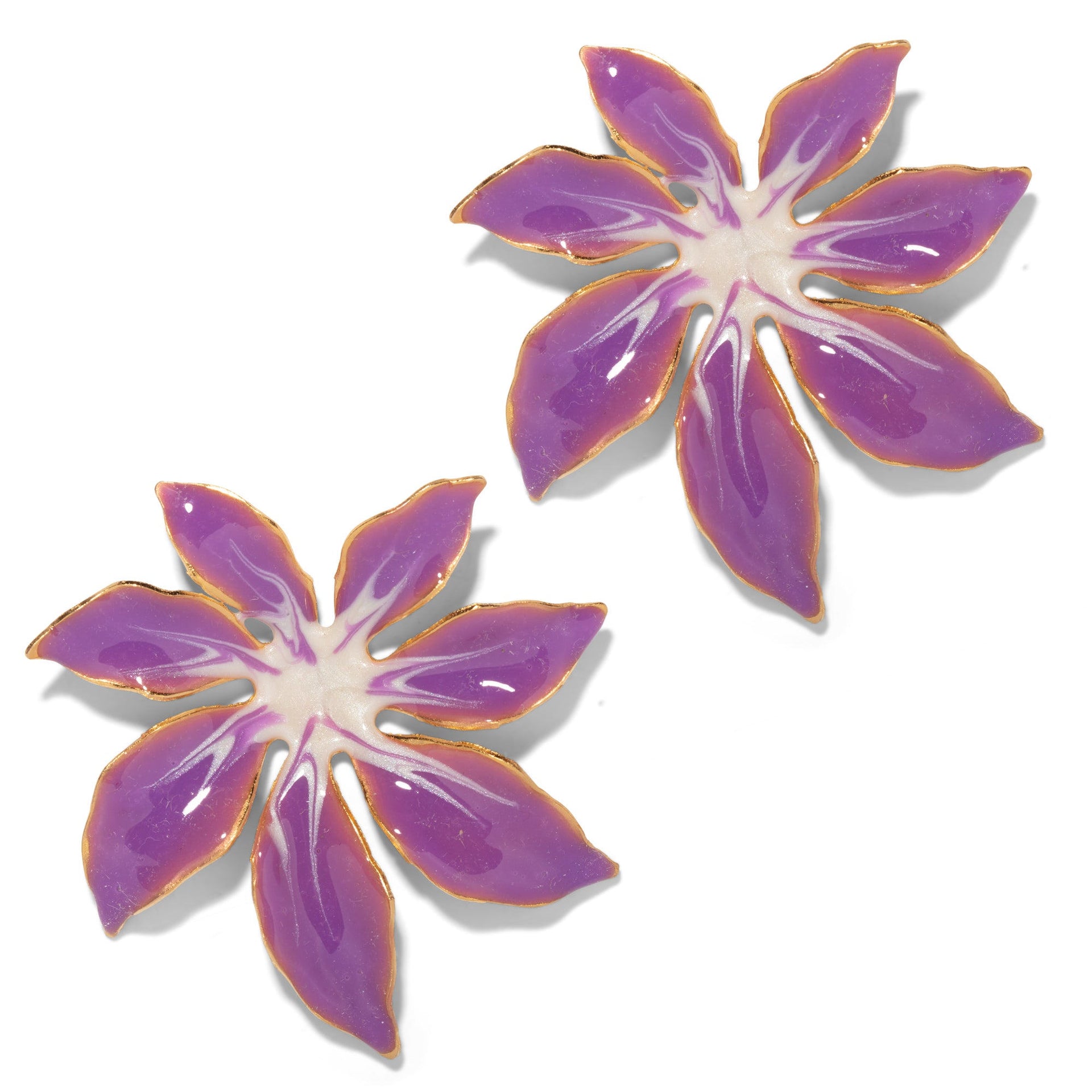 The Pink Reef Tropic Earring In Tropic Purple