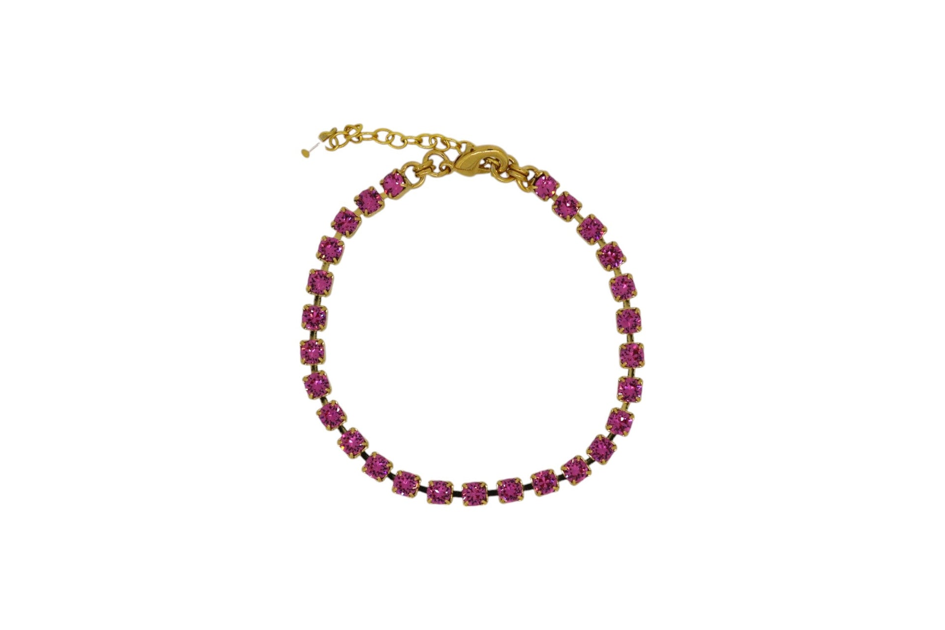 The Pink Tennis Bracelet In Gold