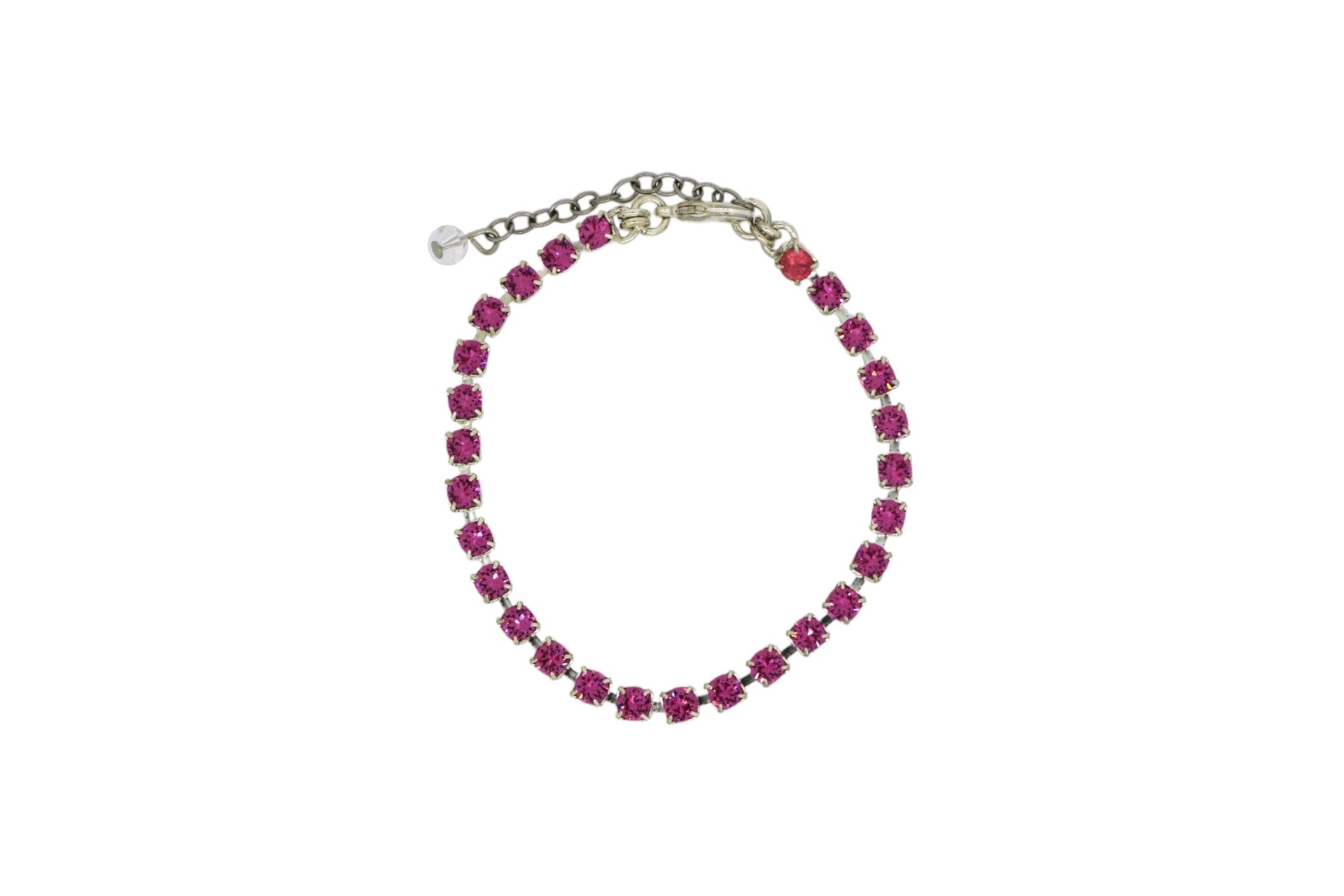 The Pink Tennis Bracelet In Platinum