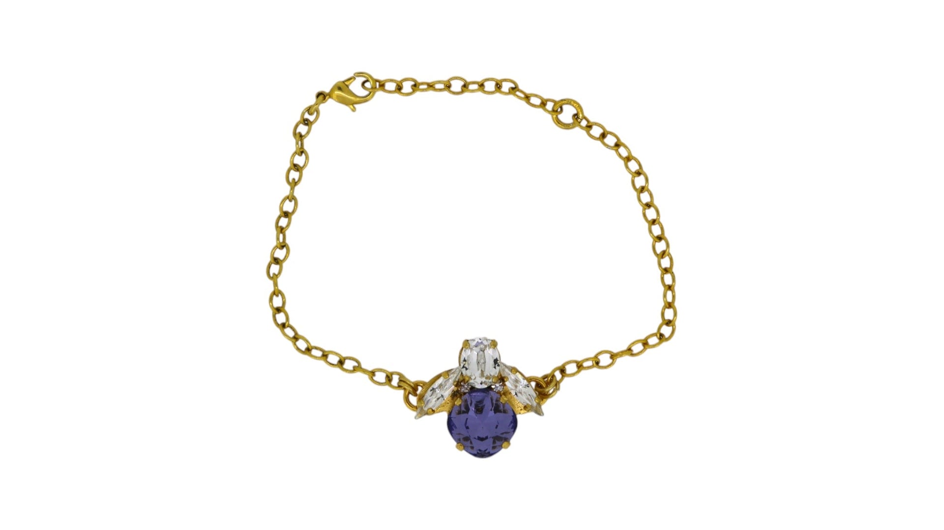The Purple Bee Bracelet In Gold