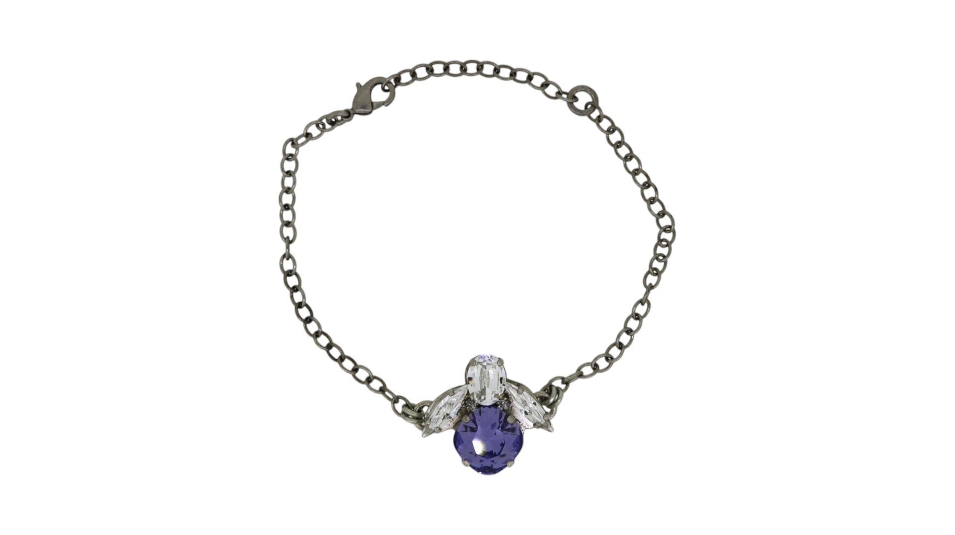 The Purple Bee Bracelet In Platinum