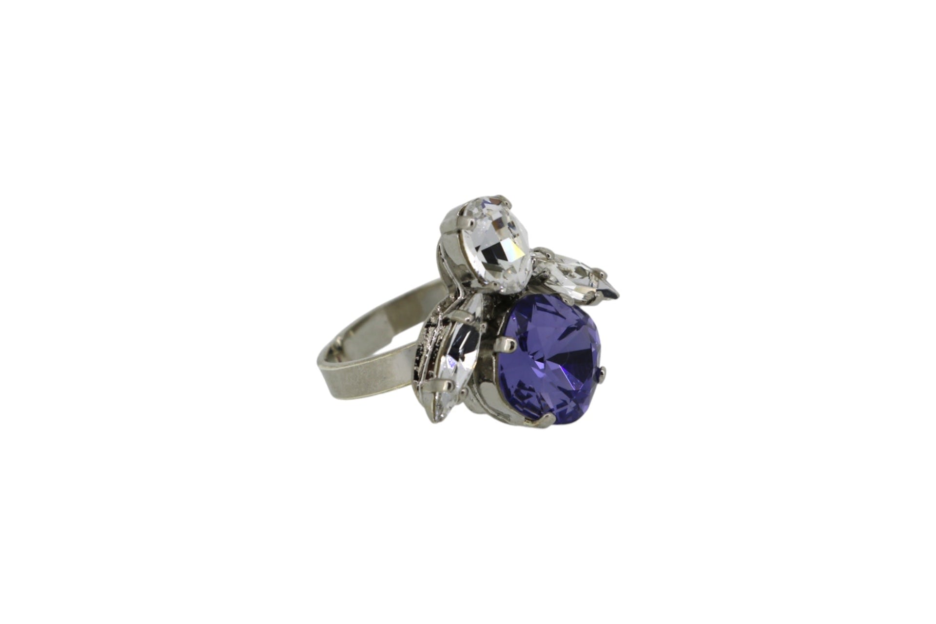 The Purple Bee Ring In Platinum
