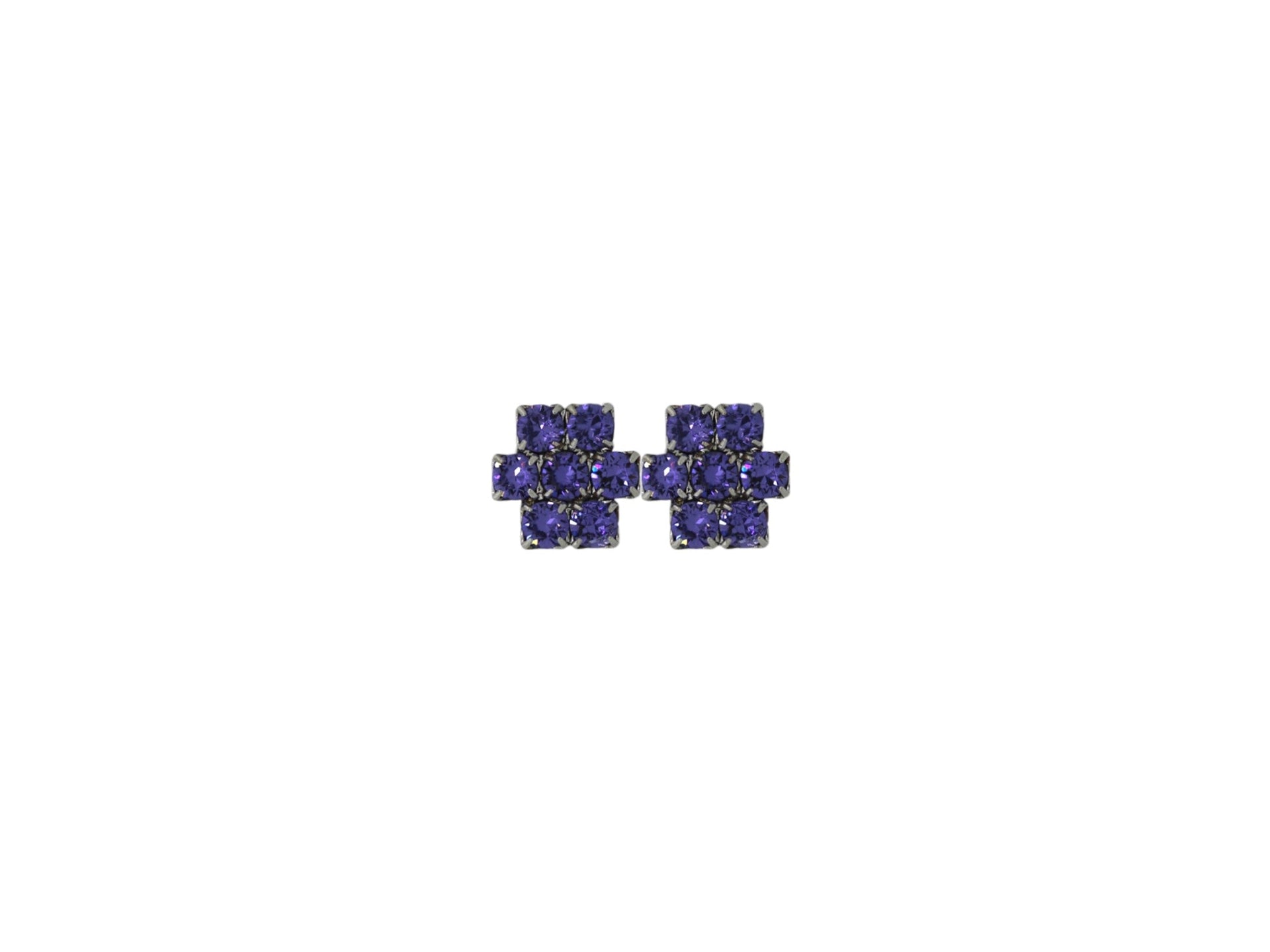 The Purple Hive Earrings In Platinum - Clip